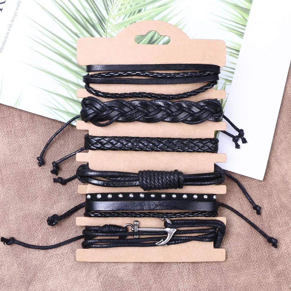 Flintronic Bracciale in Pelle Intrecciato, 6 Pezzi, 18-34cm - immagine 4