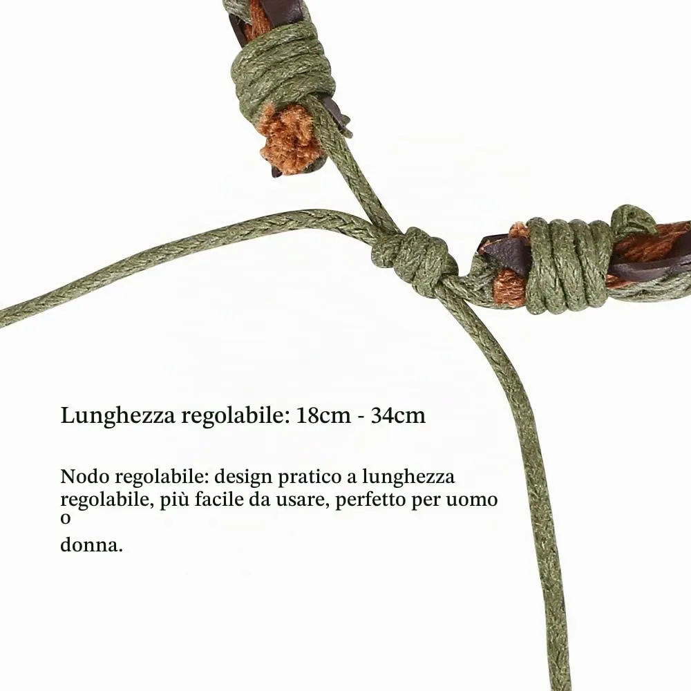 Flintronic Bracciale in Pelle Intrecciato per Uomo e Donna, 6 Pezzi, 18-34cm - immagine 2