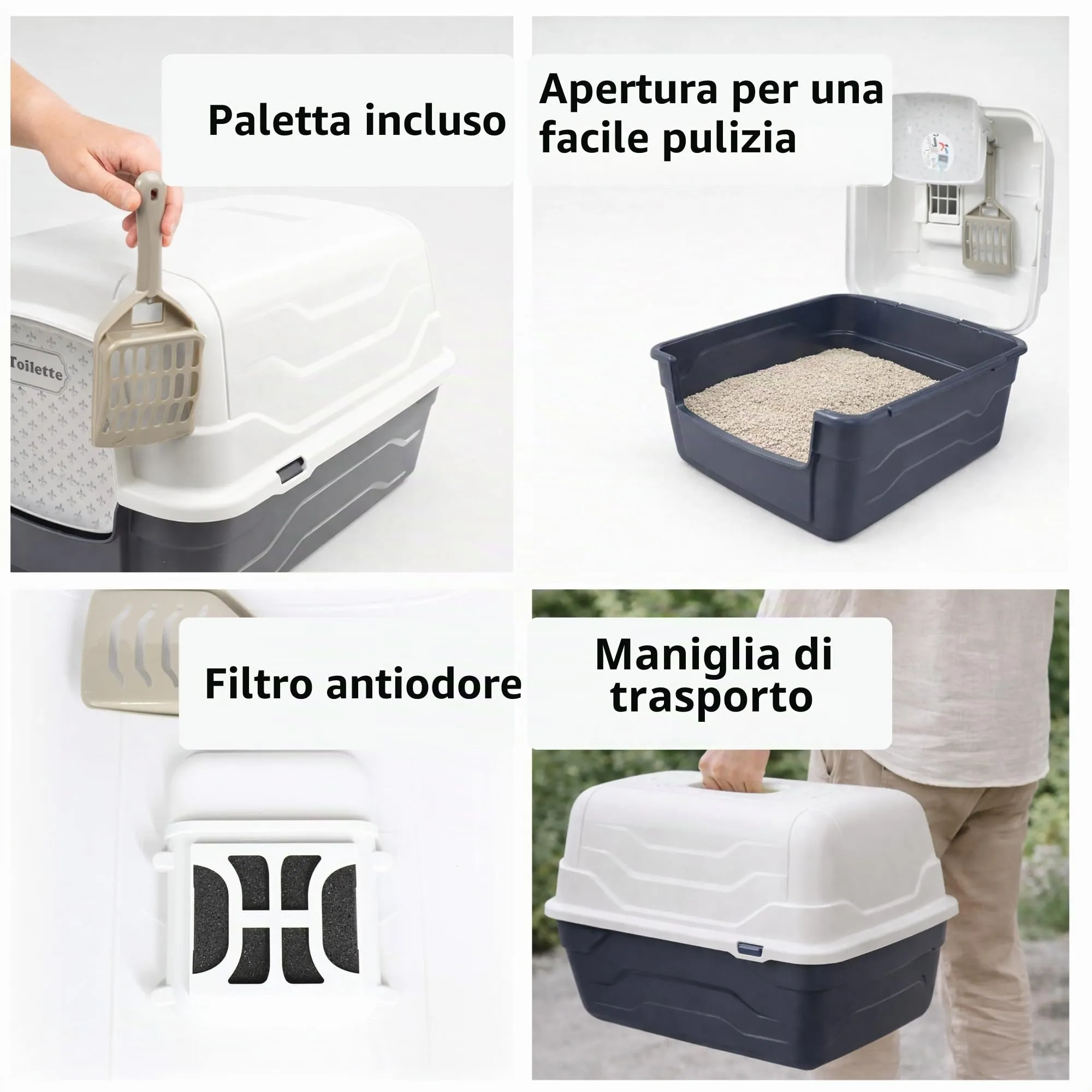 Aimé Queen Cat Litter Box 905063, 52x40x39 cm - immagine 3