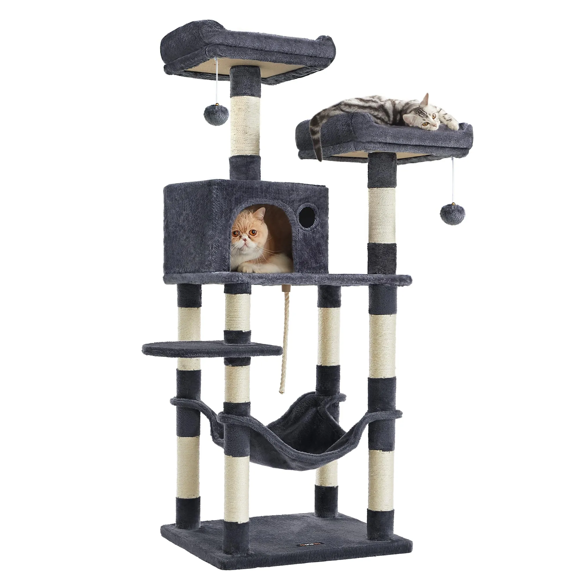Feandrea Albero per Gatti Multilivello in Peluche, 141,8 cm - immagine 1