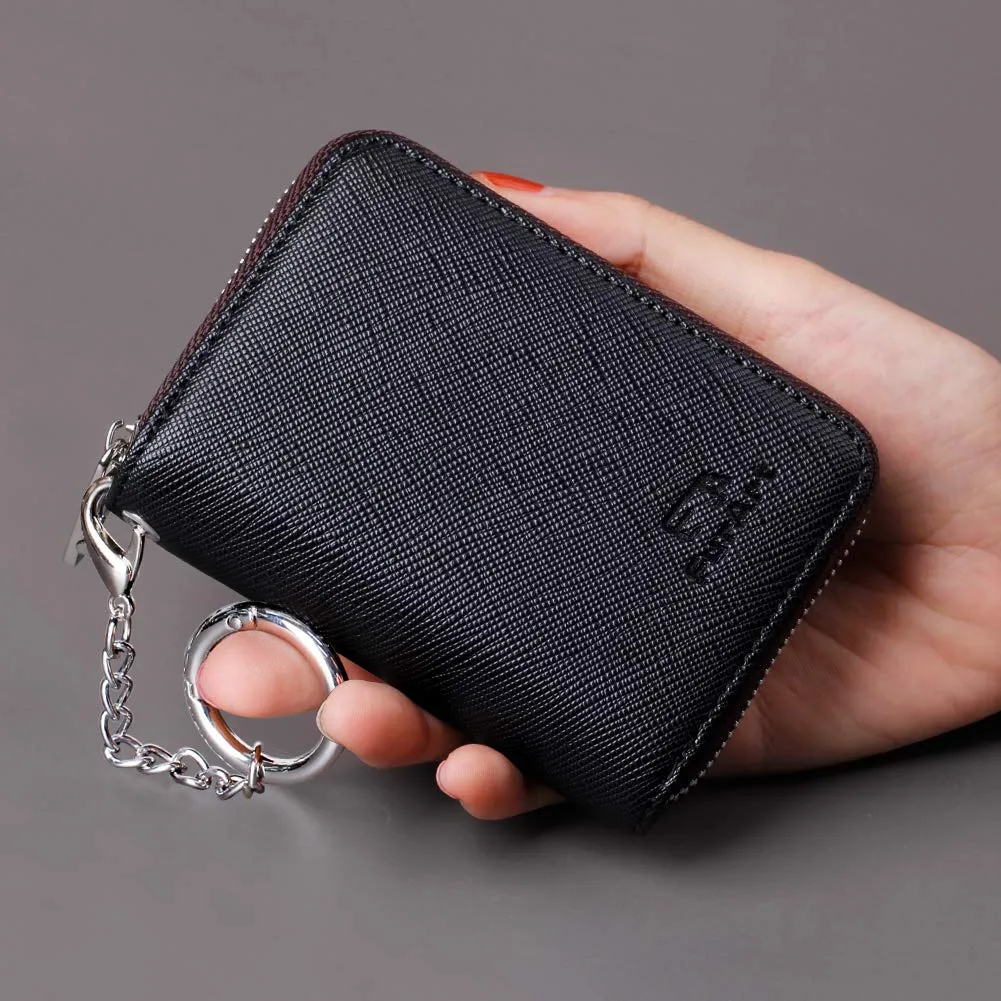 FurArt Porta Carte di Credito con Blocco RFID e Cerniera per Donna e Uomo - immagine 4