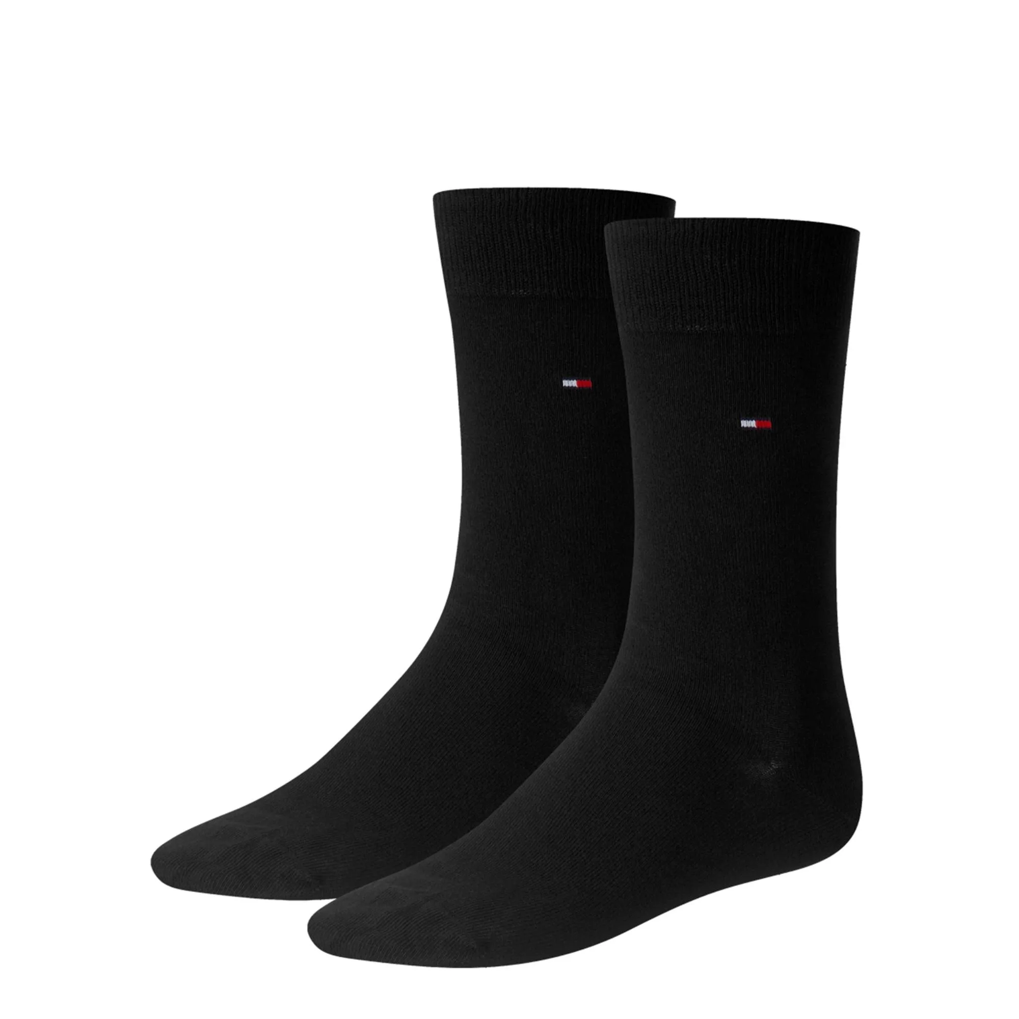 Tommy Hilfiger Classic Calzini Uomo, Nero 371, 47-49 (Pacco da 2) - immagine 1