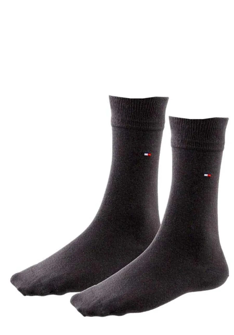 Tommy Hilfiger Classic Calzini Uomo, Marrone 111, 47-49 (Pacco da 2) - immagine 2