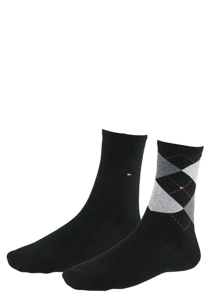 Tommy Hilfiger Classic Men's Socks, Nero 112, 43-46 (Pack of 2) - immagine 1