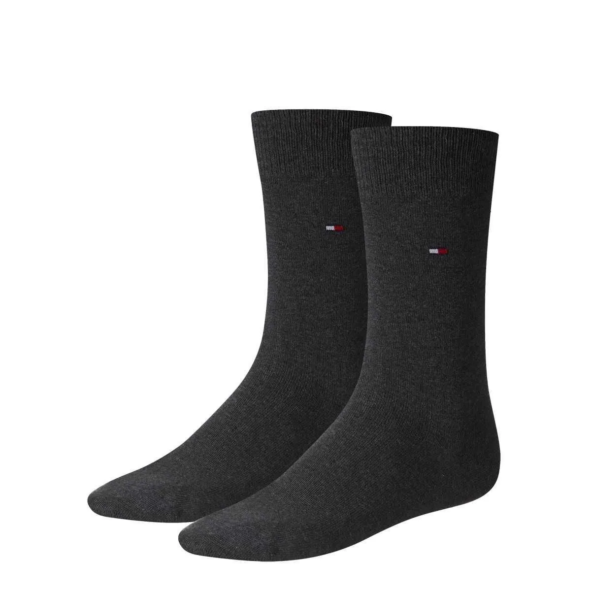 Tommy Hilfiger Classic Men's Socks, Anthracit 103, 43-46 (Pack of 2) - immagine 1