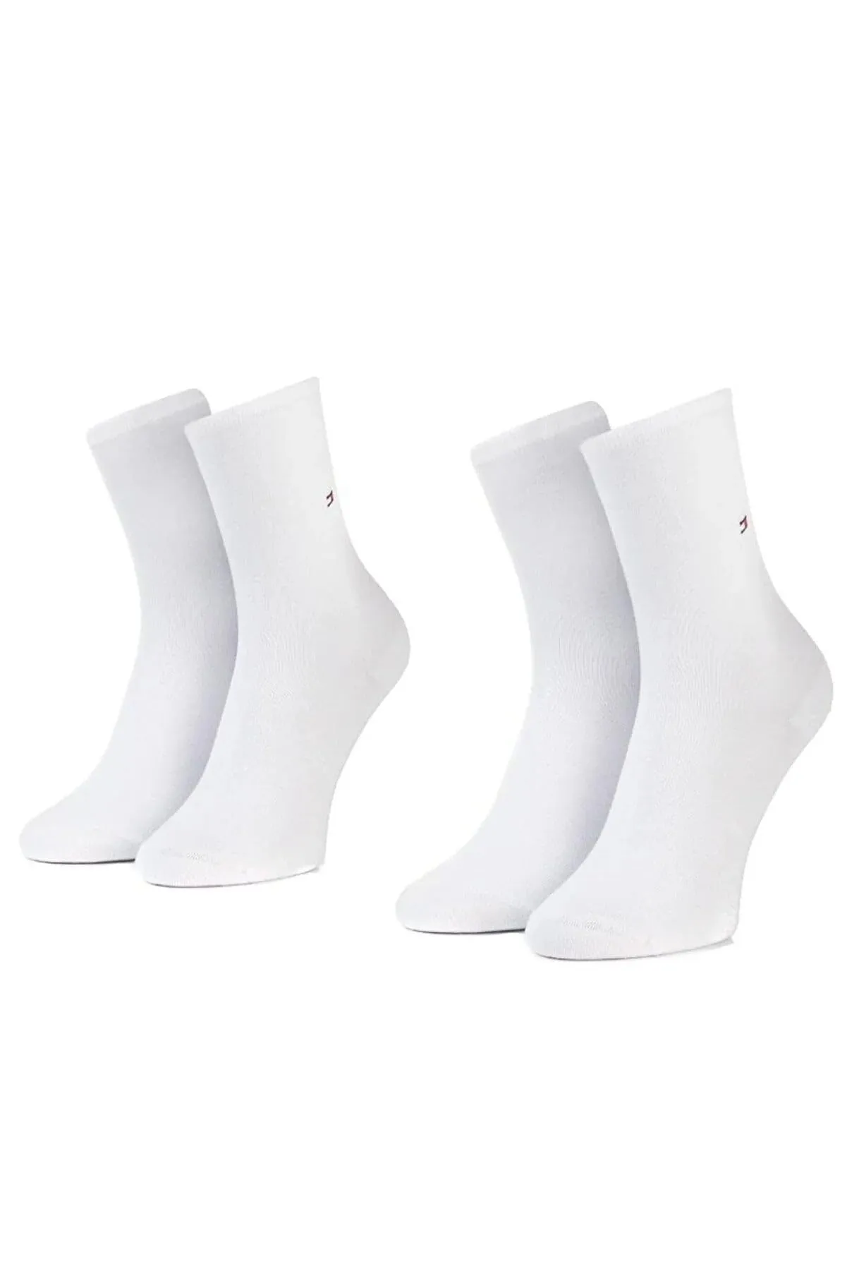 Tommy Hilfiger Classic Calzini Donna, Bianco 1MA, 35-38 (Pacco da 2) - immagine 1