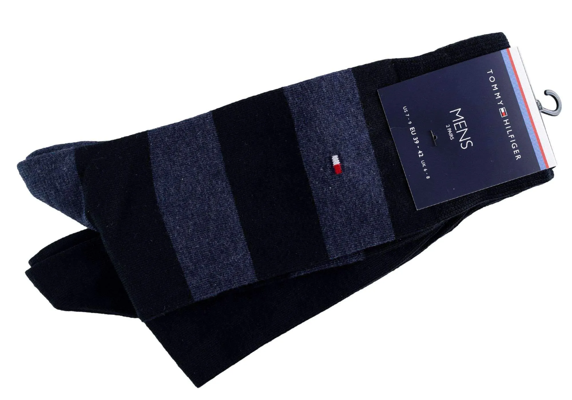 Tommy Hilfiger Men's Rugby Socks, 2 Pack, Dark Navy, 43-46 - immagine 1