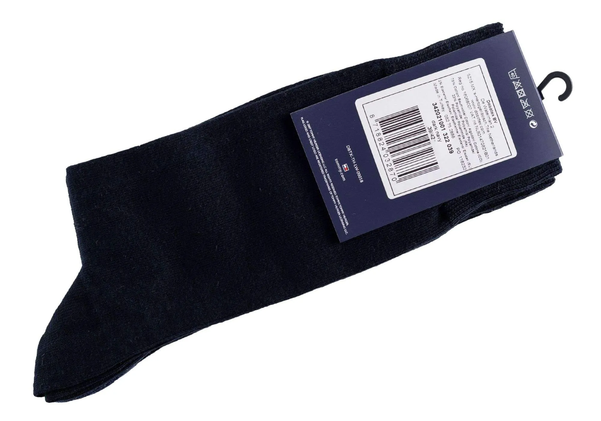 Tommy Hilfiger Men's Rugby Socks, 2 Pack, Dark Navy, 43-46 - immagine 2