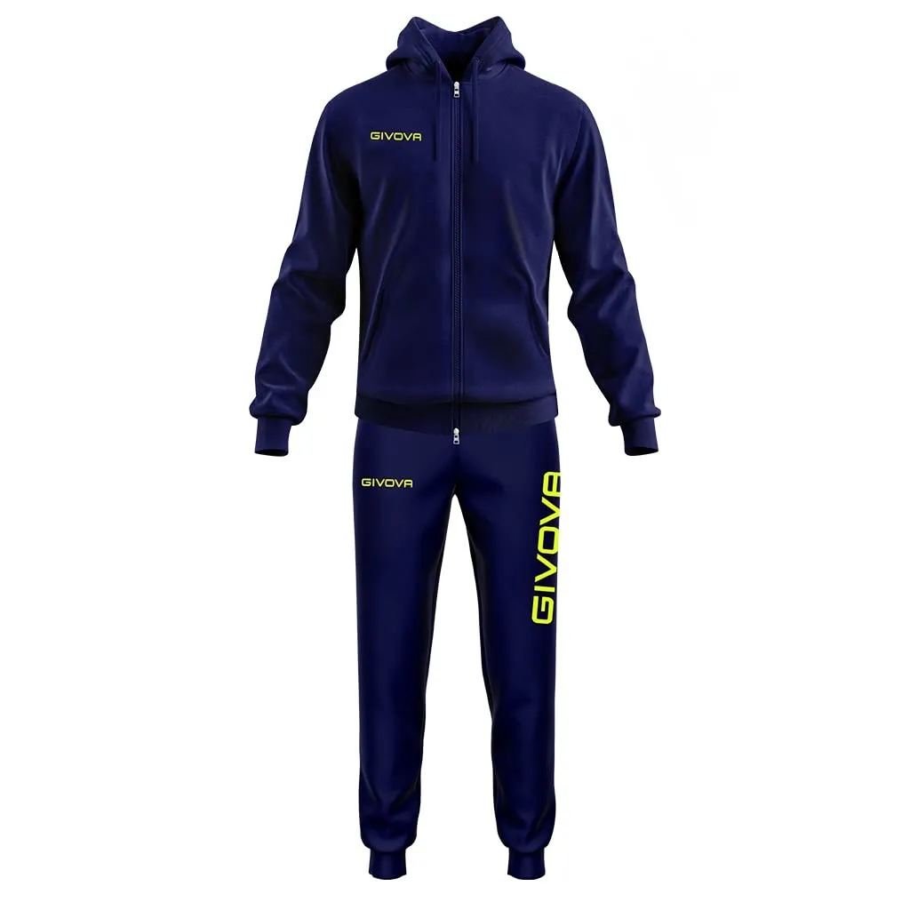 Givova Tuta King Felpa Blu/Giallo Fluo XXS - immagine 1