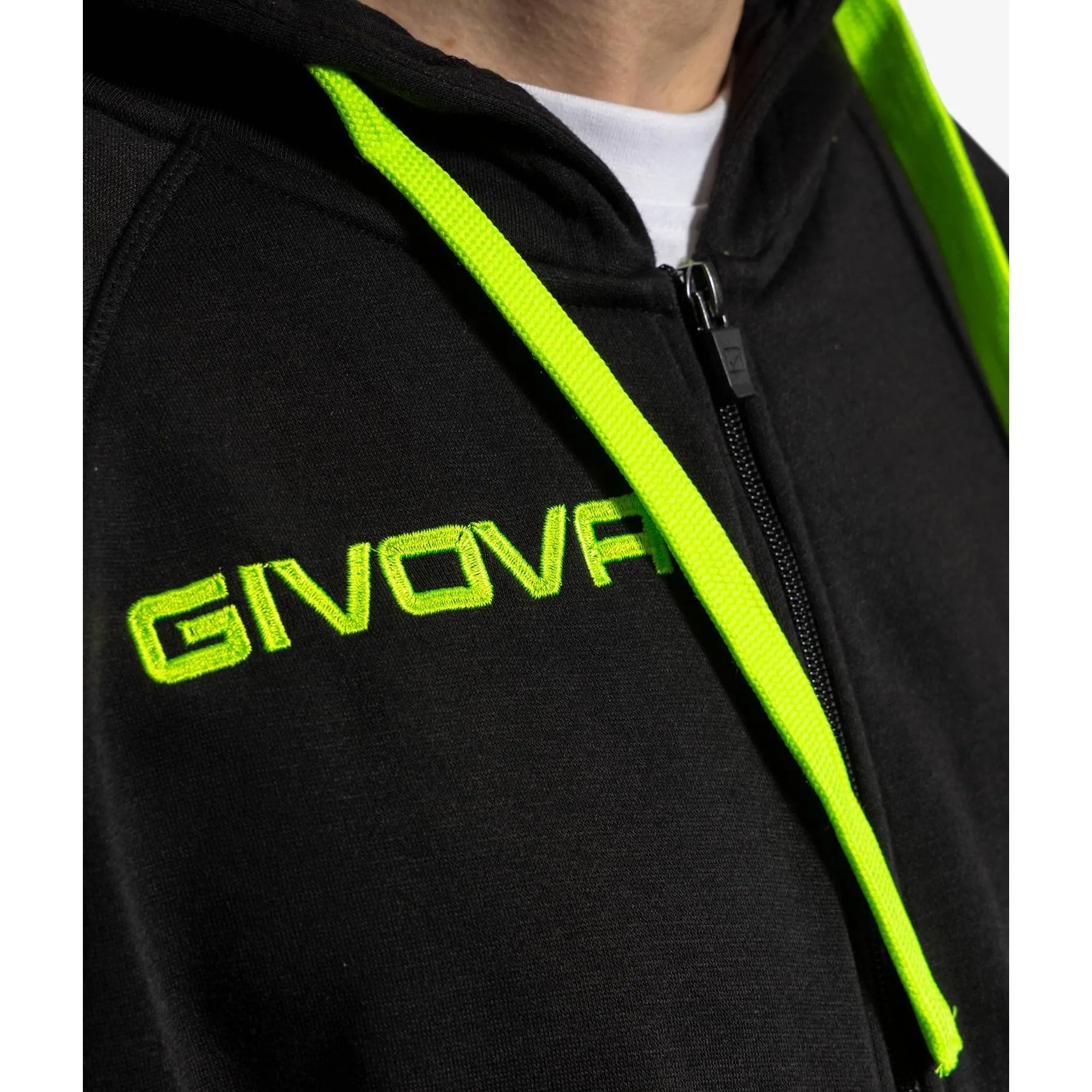 Givova Tuta King Felpa Nero/Verde Fluo XXS - immagine 3