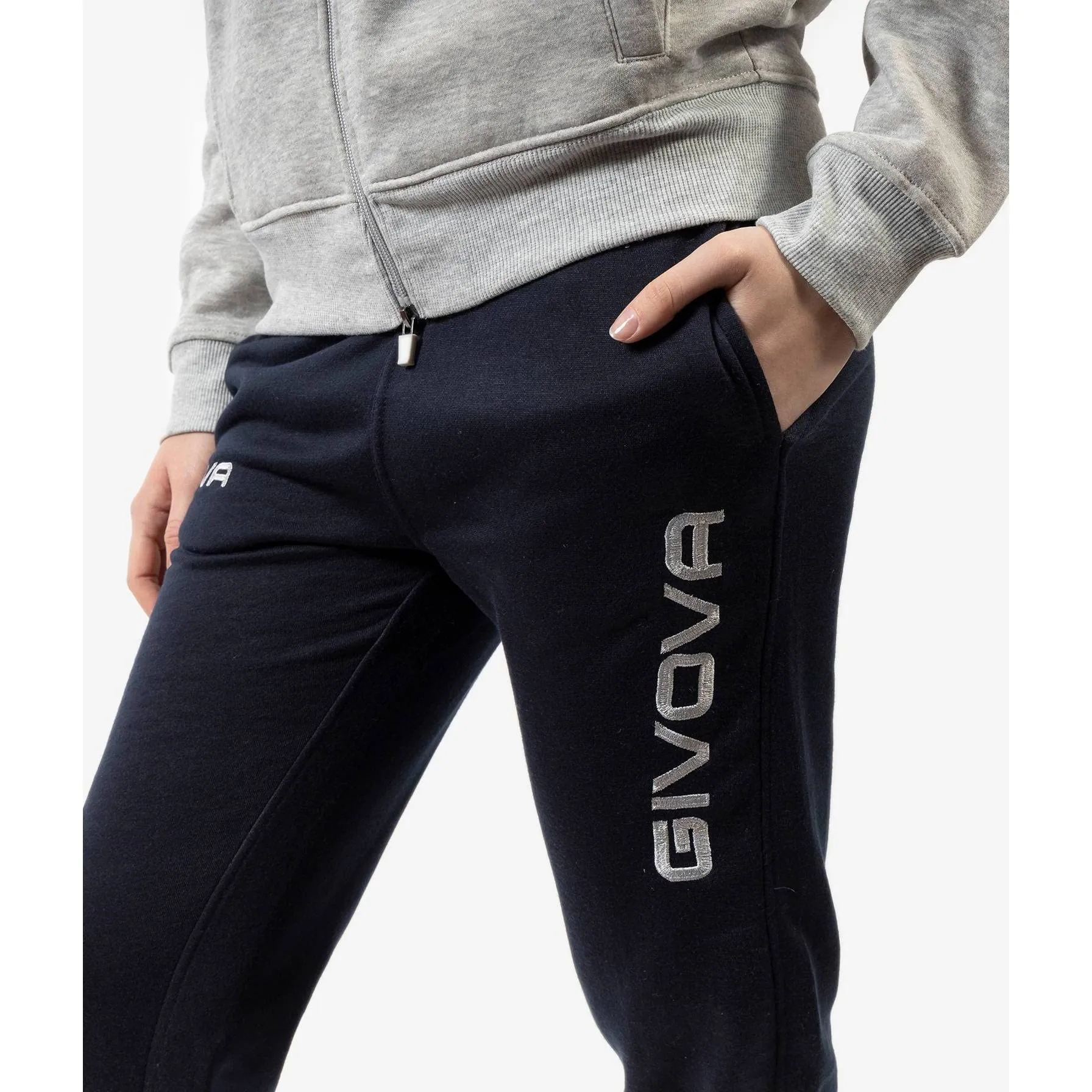 GIVOVA Tuta King Felpa Grigio/Blu XXS - immagine 5