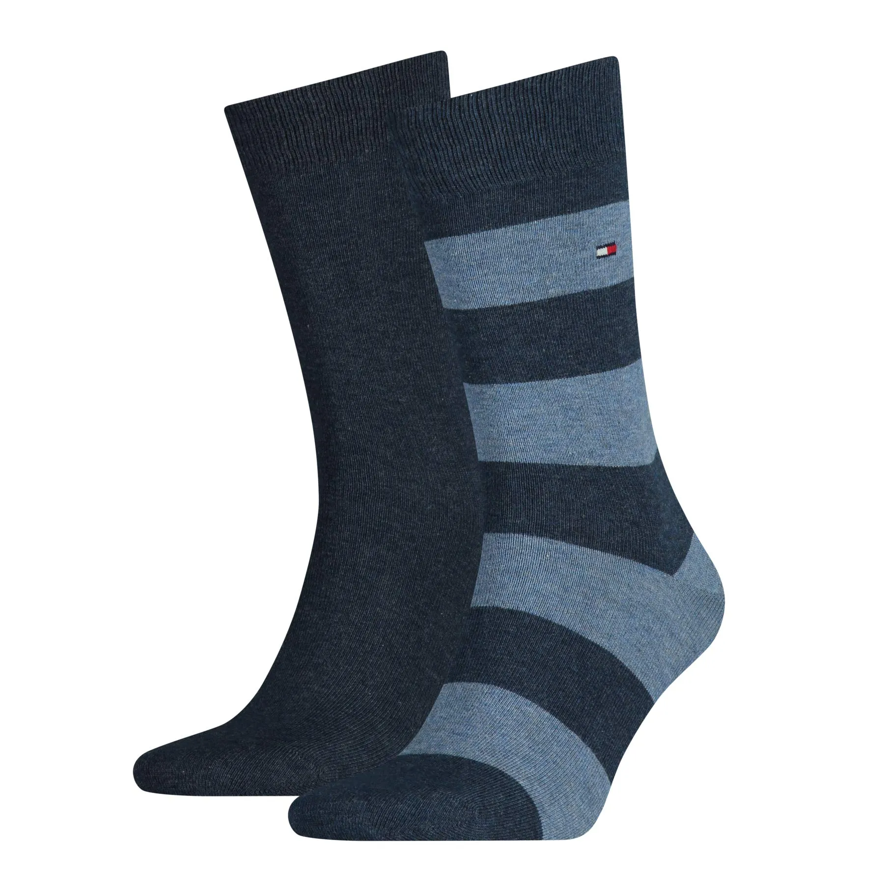 Tommy Hilfiger Men's Rugby Socks, 2 Pack, Navy, 43-46 - immagine 1
