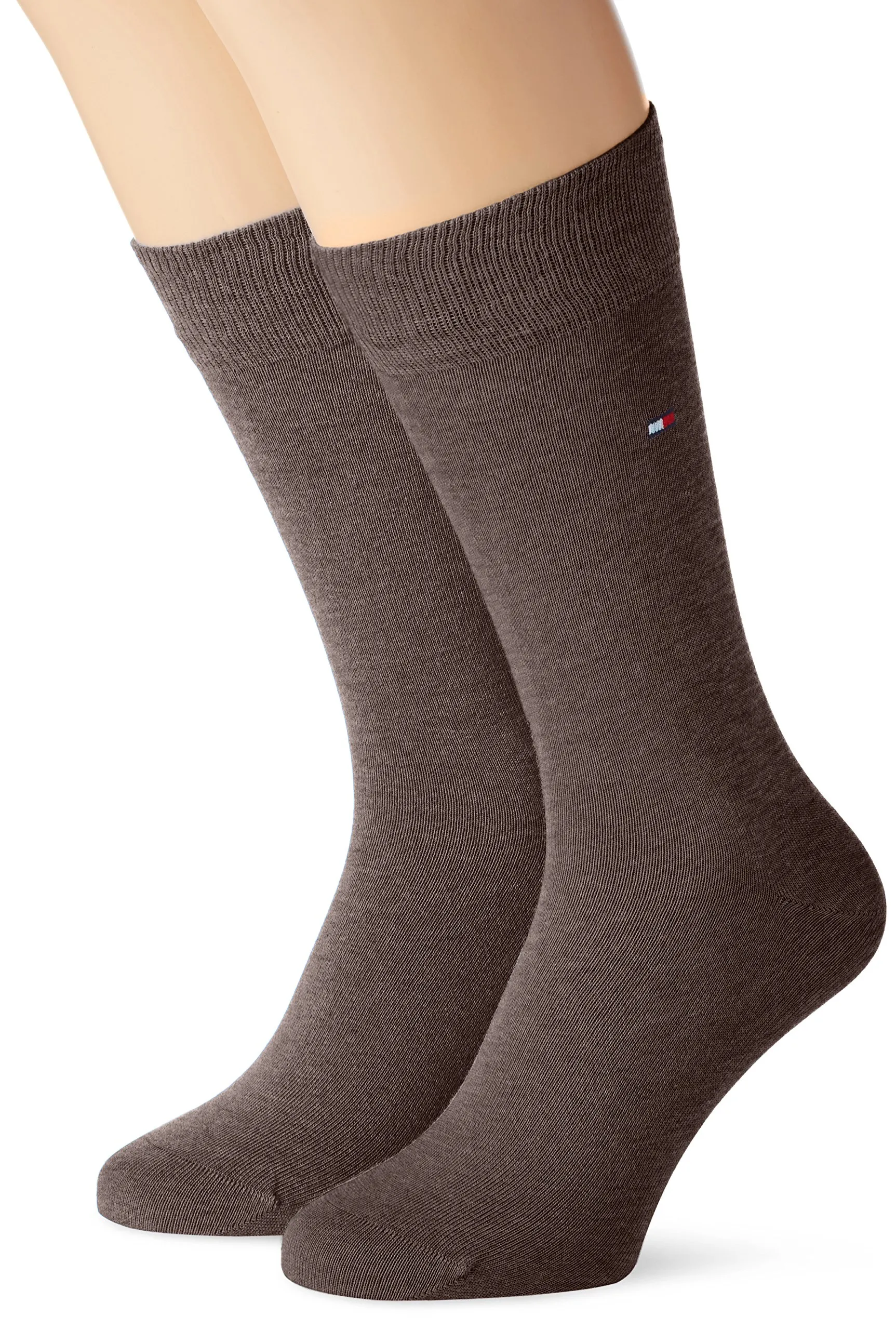 Tommy Hilfiger Classic Calzini Uomo, Marrone Oak, 43-46 (Pacco da 2) - immagine 1