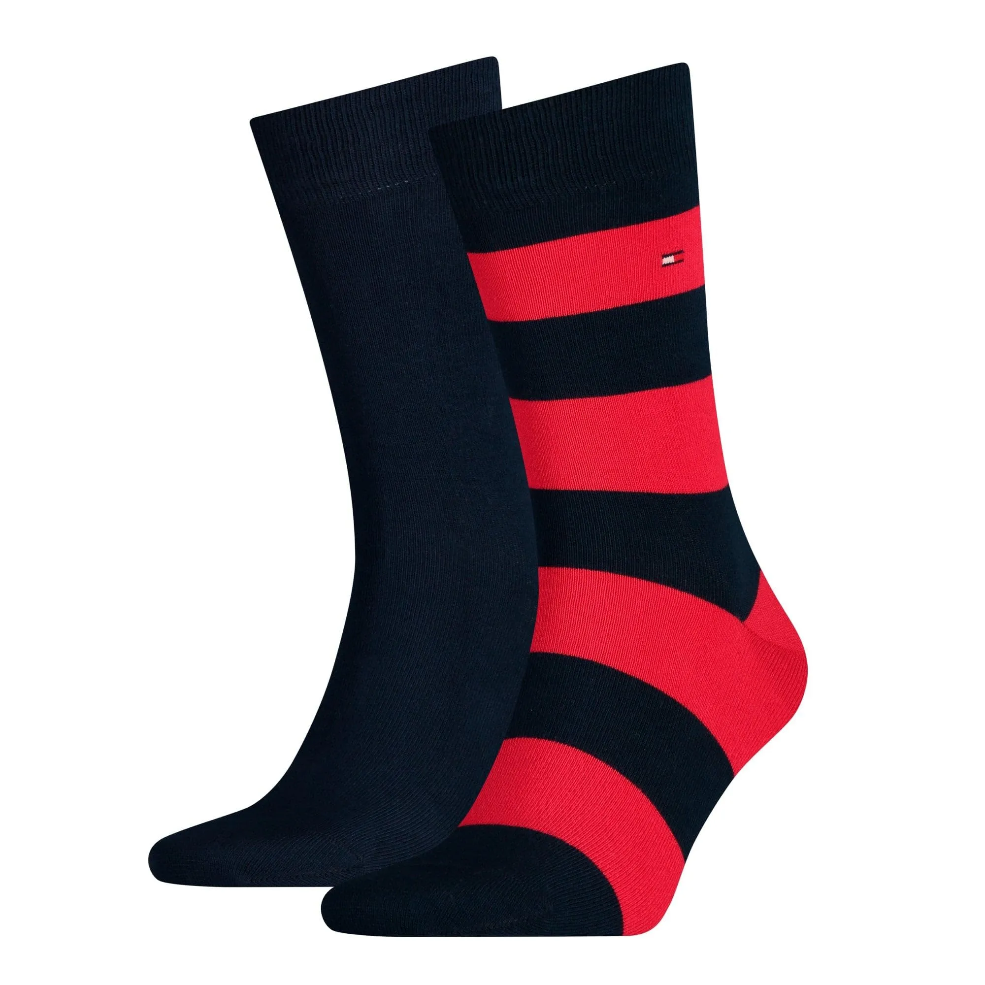 Tommy Hilfiger Men's Rugby Socks, 2 Pack, Red, 43-46 - immagine 4