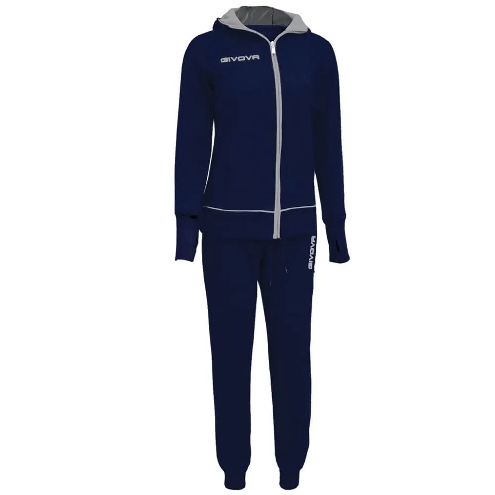 Givova Tuta King Star Donna Felpa Blu/Grigio Chiaro - immagine 1