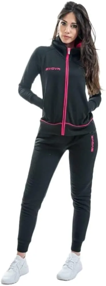 Givova Star New LFB26 Women's Tracksuit, Nero/Fuxia, M - immagine 1