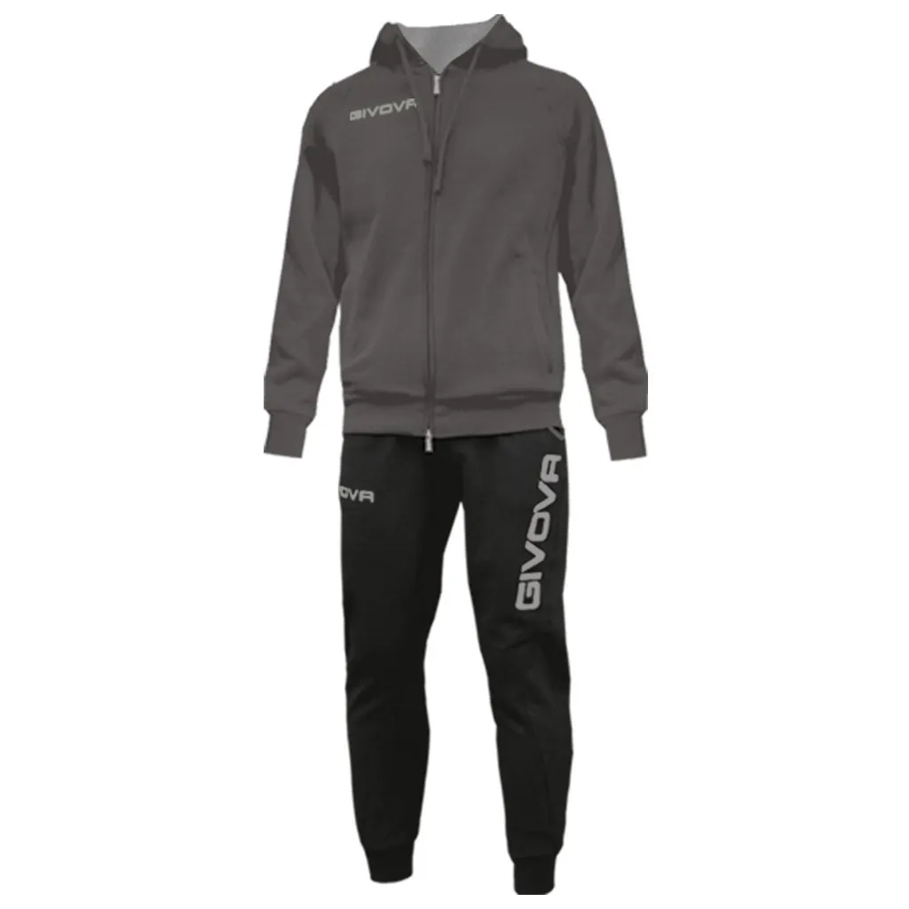 Givova Tuta King Felpa Grigio Scuro/Nero Tg. M - immagine 1
