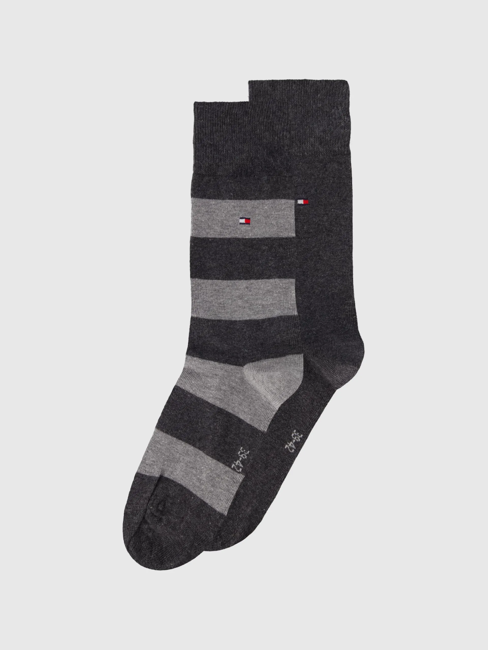 Tommy Hilfiger Men's Rugby Socks, 2 Pack, Anthracite 201, 39-42 - immagine 3