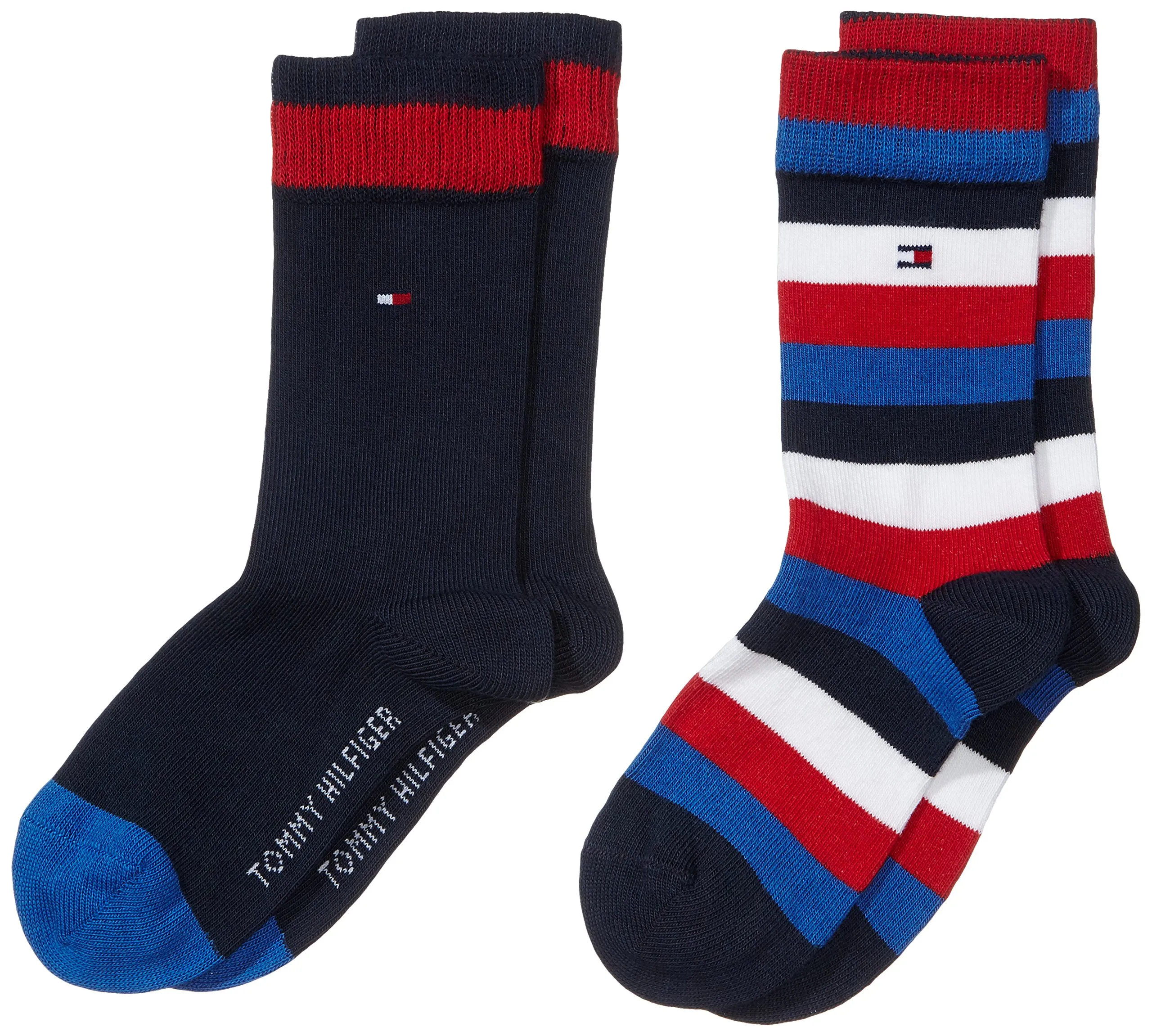 Tommy Hilfiger Classic Socks, Unisex Kids, Navy 3540, 23-26 (Pack of 2) - immagine 1