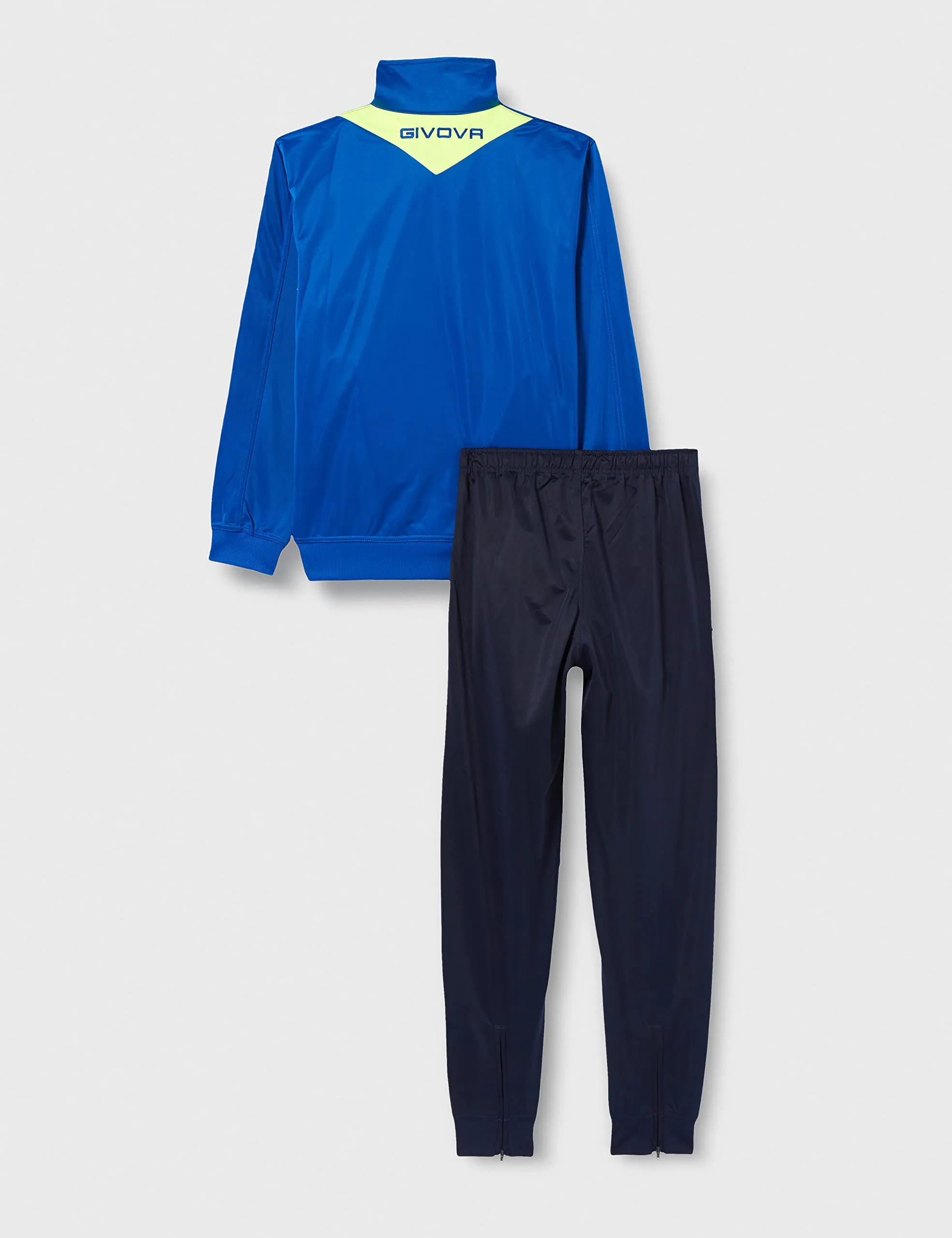 Givova TR018F Tuta Visa Unisex Adulto, Azzurro/Giallo Fluo, 3XL - immagine 3
