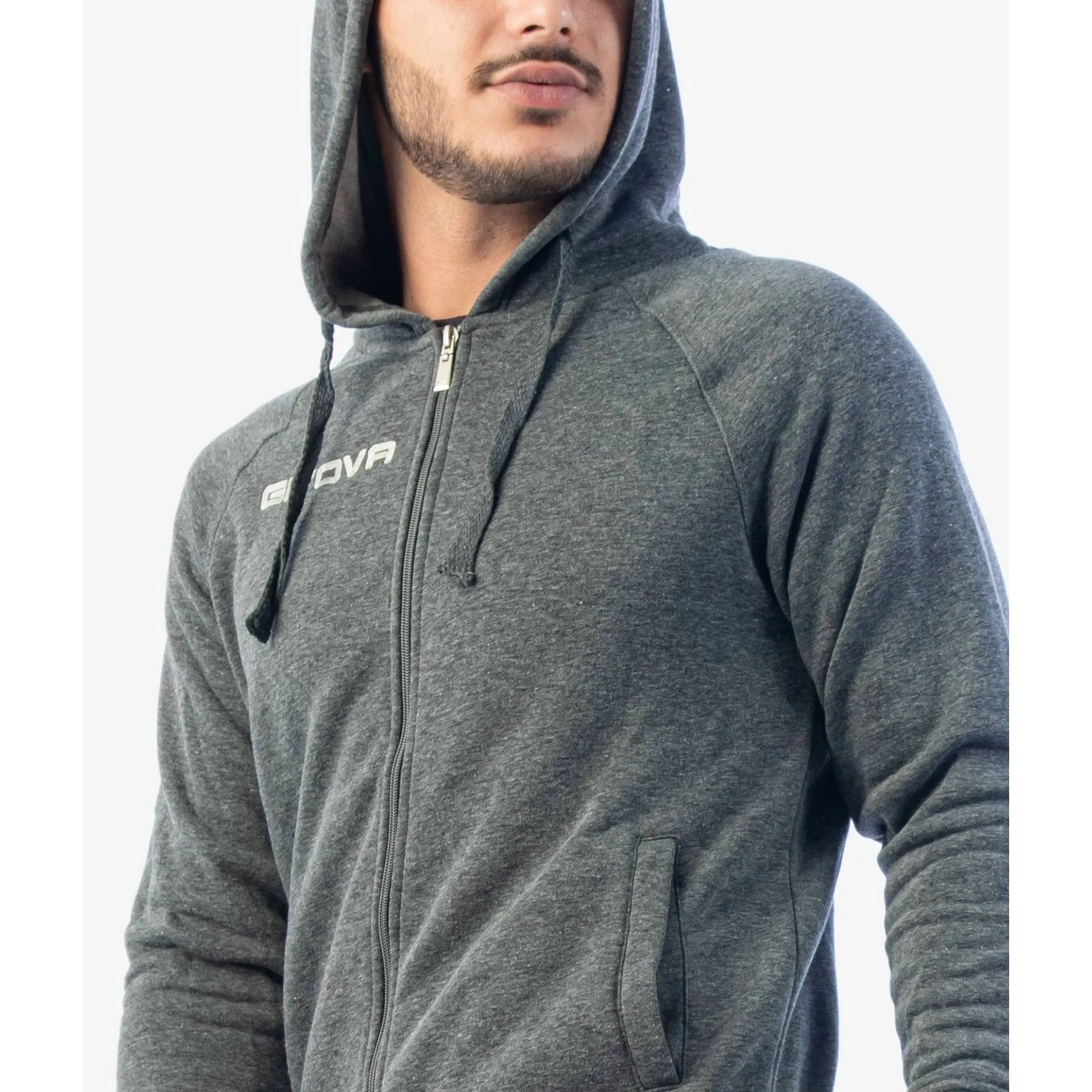 Givova Tuta King Felpa Grigio Scuro/Nero XS - immagine 3
