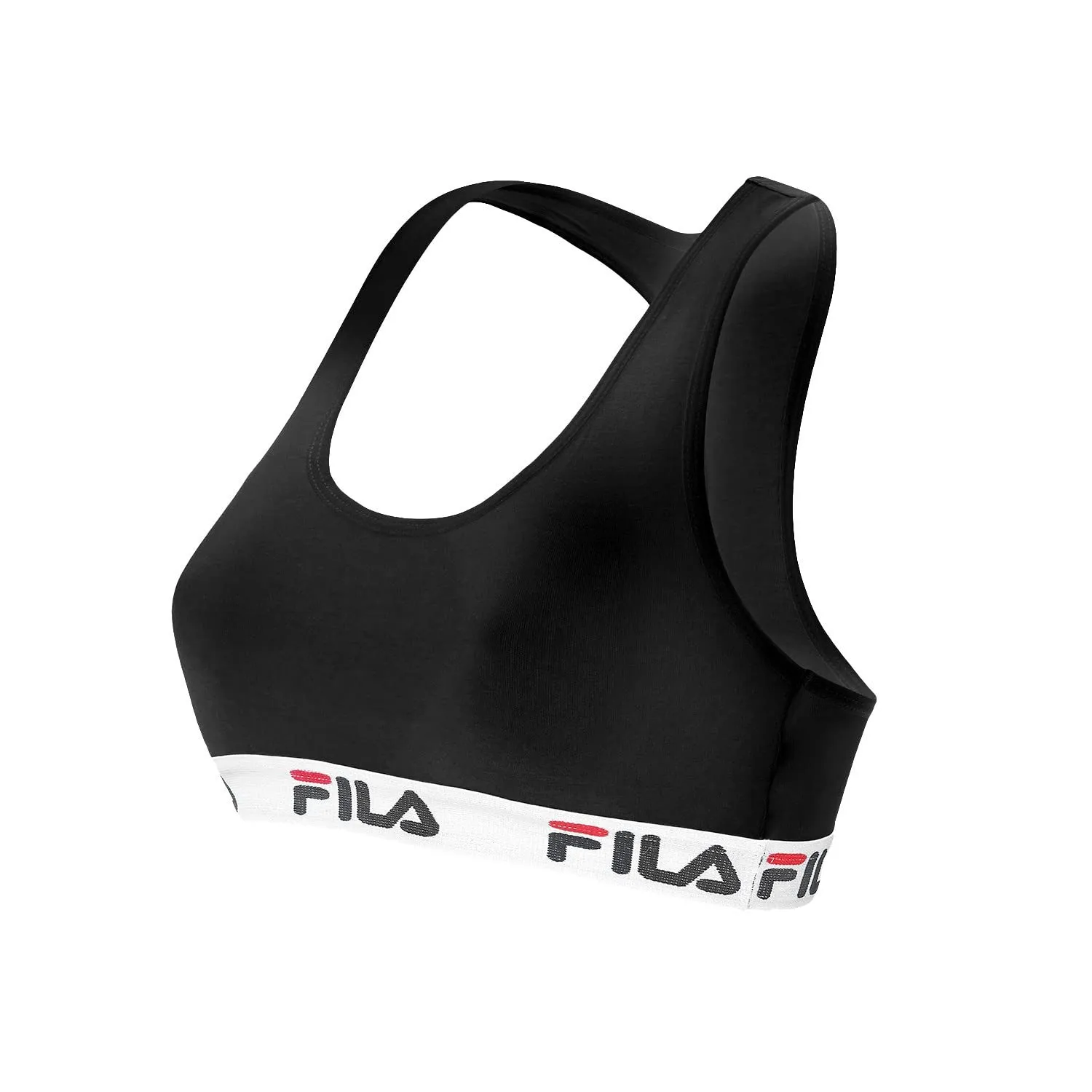 Fila Reggiseno Sportivo Donna in Cotone senza Ferretto, Nero, Taglia XL - immagine 1