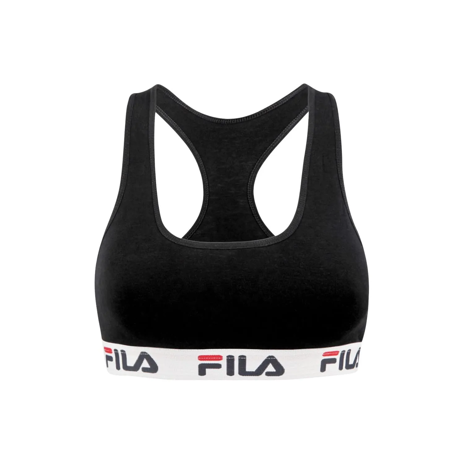 Fila Reggiseno Sportivo Donna in Cotone senza Ferretto, Nero, Taglia XL - immagine 7