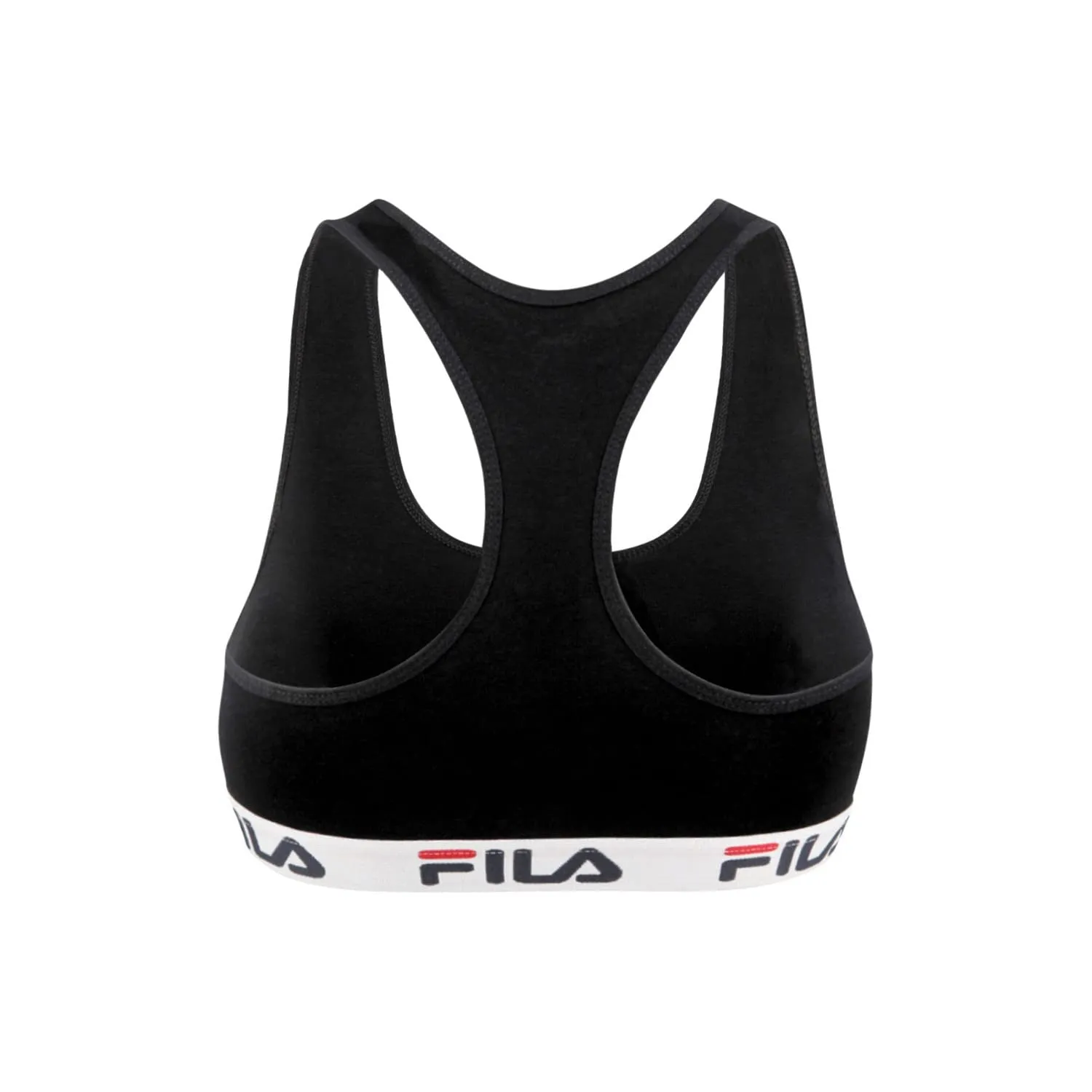 Fila Reggiseno Sportivo Donna in Cotone Senza Ferretto, Nero, Taglia S - immagine 8