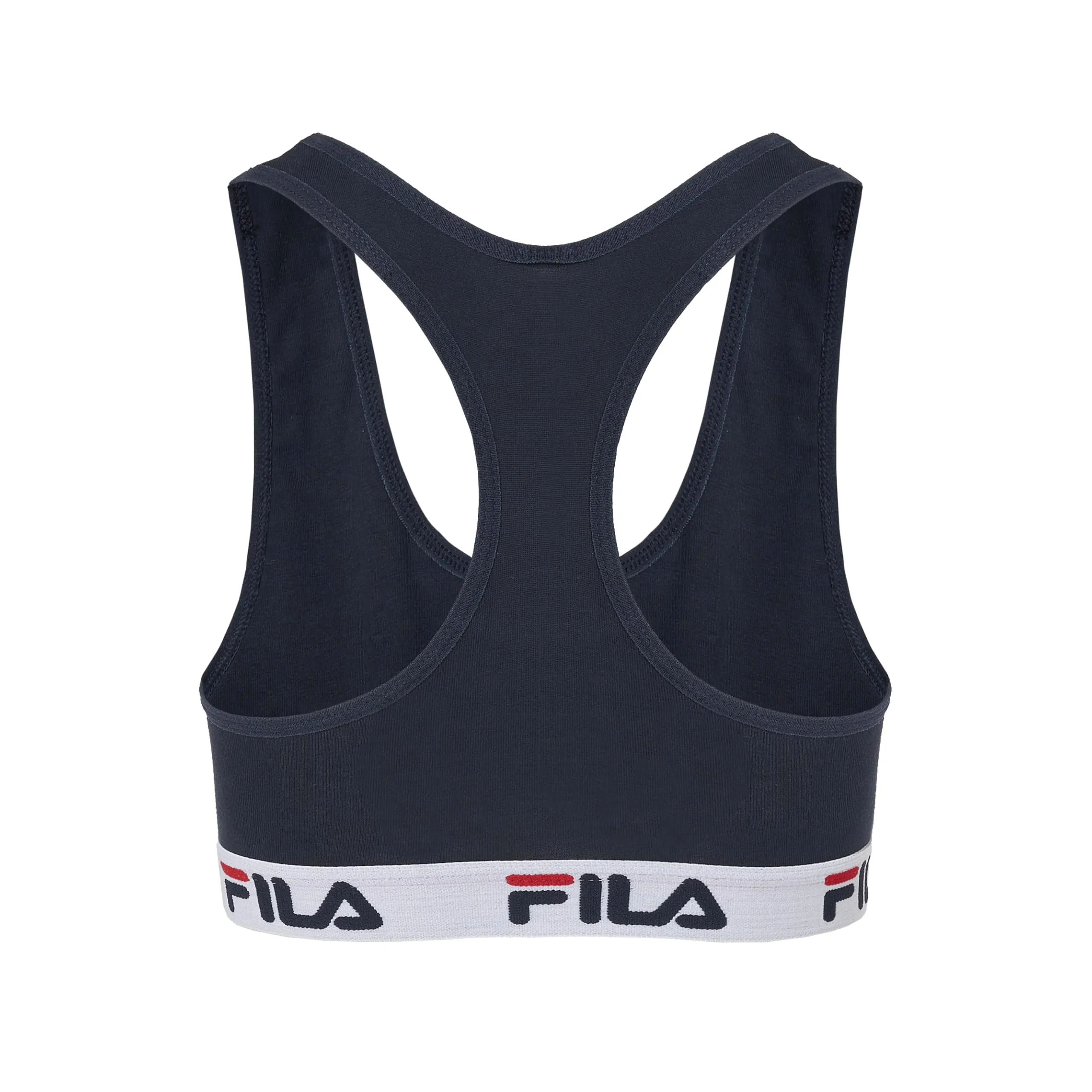 Fila Reggiseno Sportivo Donna in Cotone Senza Ferretto, Blu, XS - immagine 3