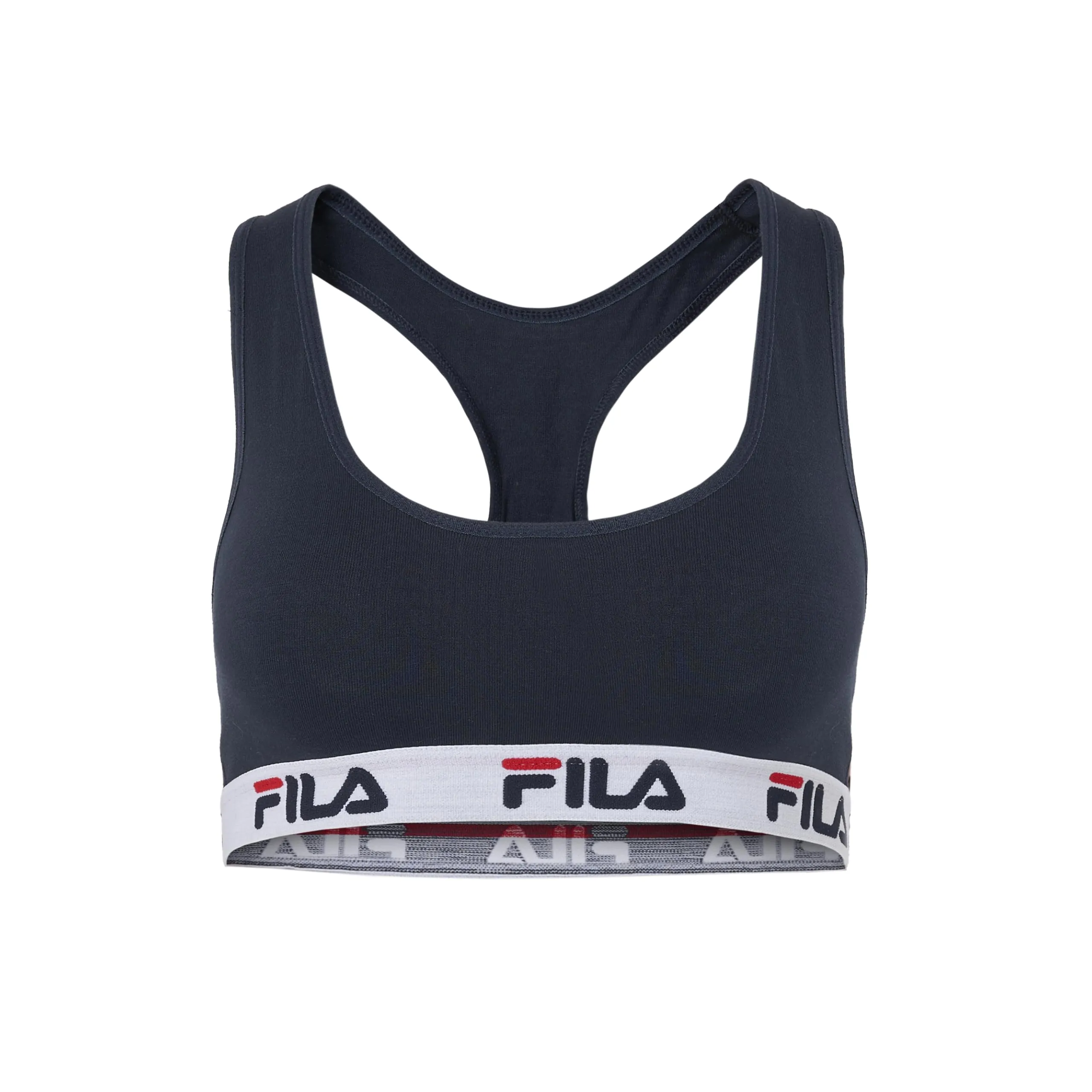 Fila Reggiseno Sportivo in Cotone senza Ferretto, Blu, Taglia S - immagine 1