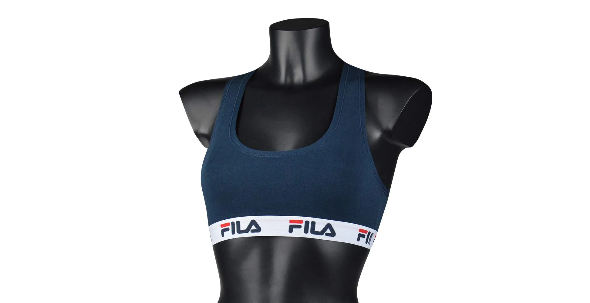 Fila Reggiseno Sportivo in Cotone senza Ferretto, Blu, Taglia S - immagine 5