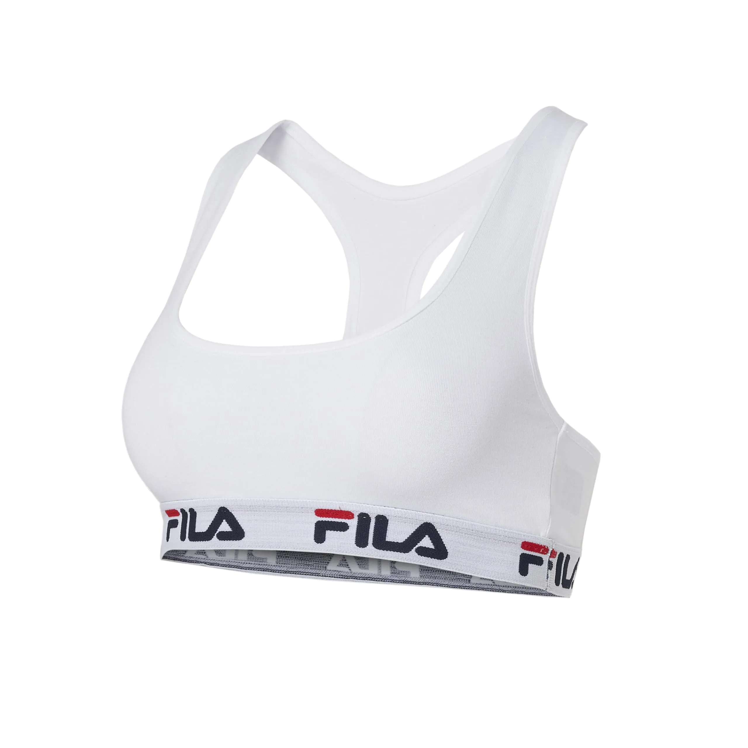Fila Reggiseno Sportivo in Cotone Senza Ferretto, Bianco, Taglia XS - immagine 2