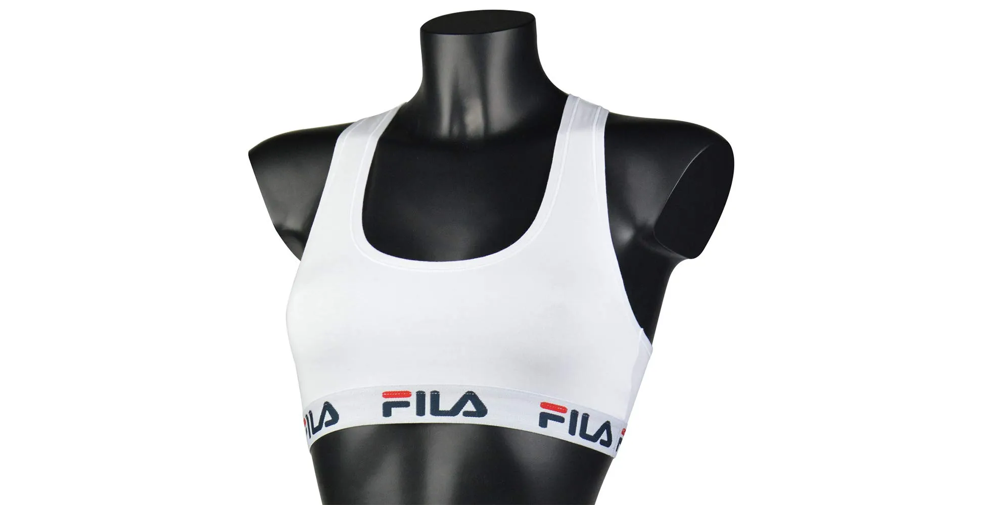 Fila Reggiseno Sportivo Donna in Cotone senza Ferretto, Bianco, Taglia S - immagine 5