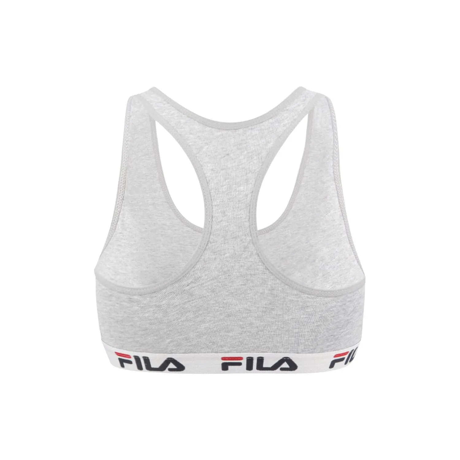 Fila Reggiseno Sportivo in Cotone Senza Ferretto, Grigio, Taglia M - immagine 7