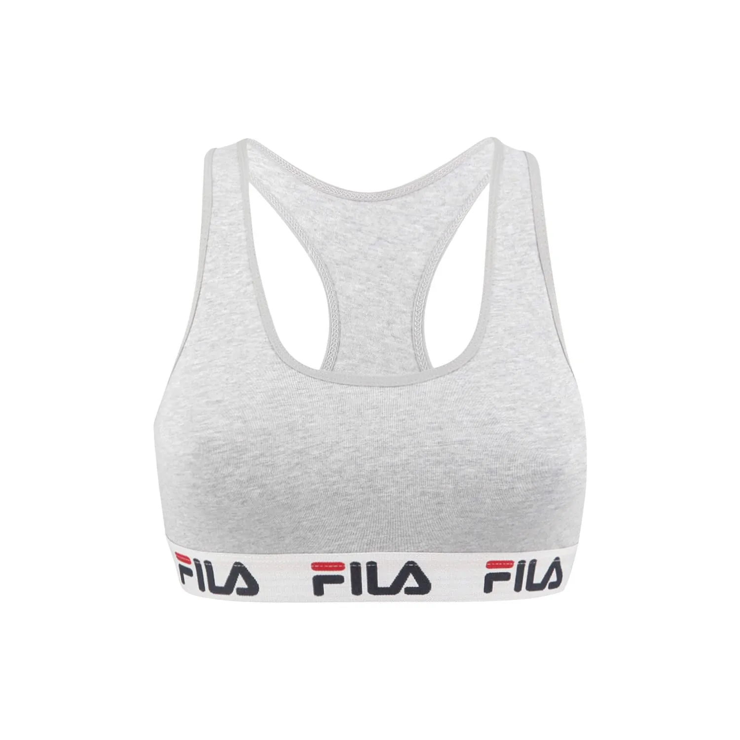 Fila Reggiseno Sportivo Donna in Cotone senza Ferretto, Grigio, Taglia XS - immagine 6