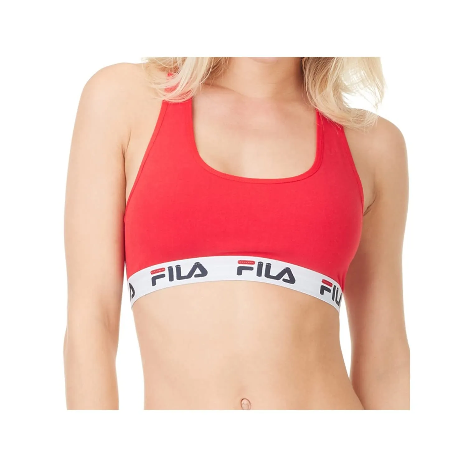 Fila Reggiseno Sportivo Donna, Rosso, Taglia S - immagine 3