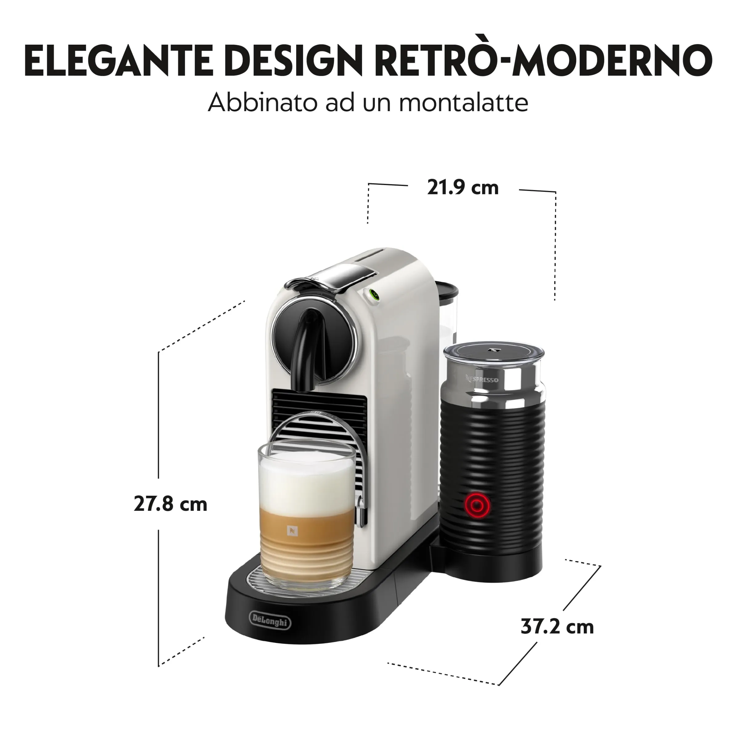 Nespresso Citiz & Milk con Aeroccino EN267.WAE Macchina da caffè De'Longhi White - immagine 5