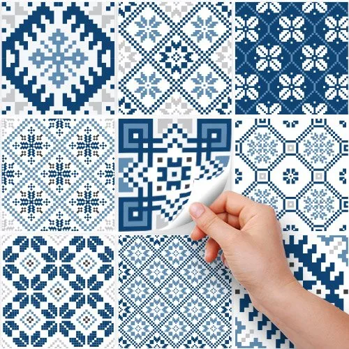 RE-COVERTILES Adesivi Piastrelle in PVC per Cucina e Bagno, 24 Pz 10x10 cm, PS00106 - immagine 2