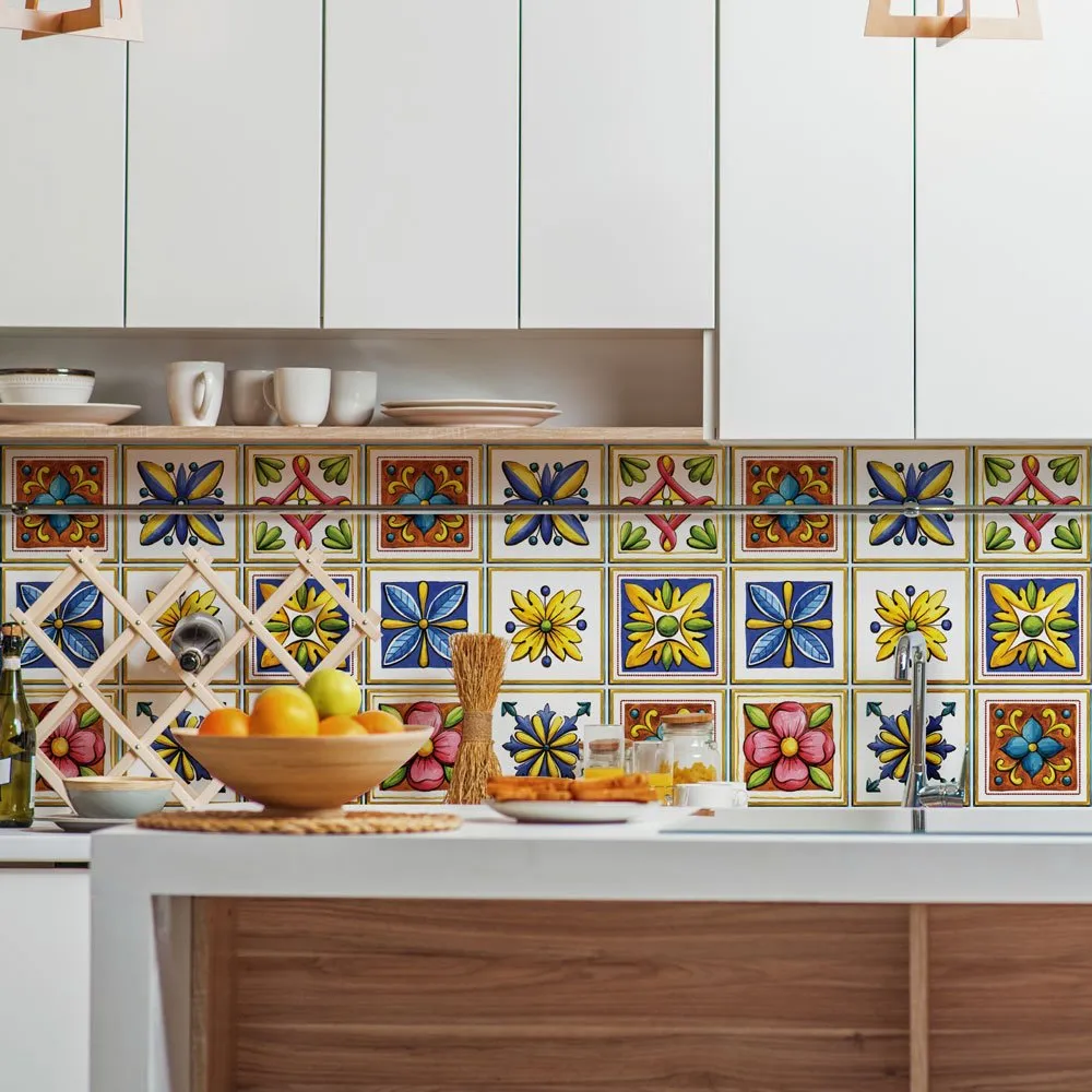 RE-COVERTILES Adesivi Piastrelle in PVC per Cucina e Bagno, 24 Pz 10x10 cm, PS00068 - immagine 2
