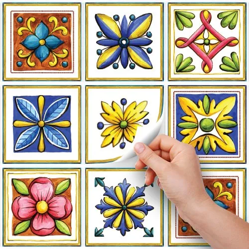 RE-COVERTILES Adesivi Piastrelle in PVC per Cucina e Bagno, 24 Pz 10x10 cm, PS00068 - immagine 3
