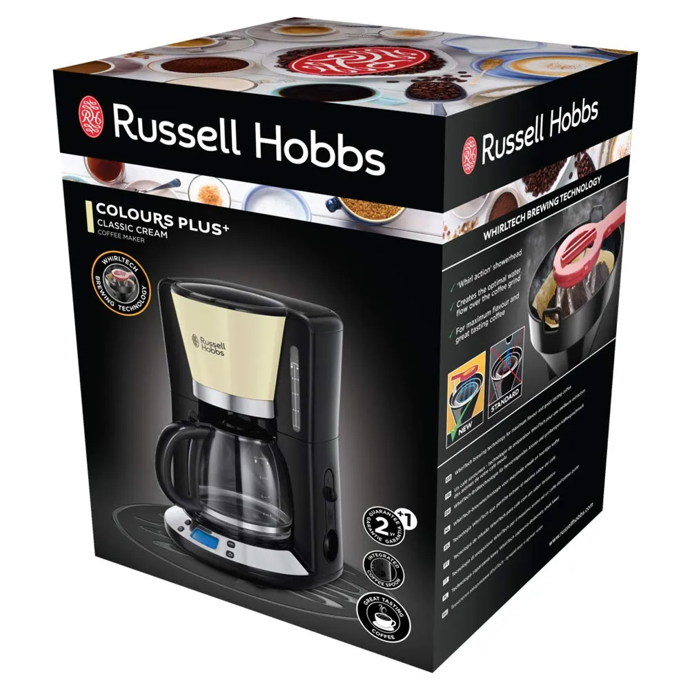 Russell Hobbs Macchina da Caffè Americano Digitale, Crema, 1,25 L, 10 Tazze - immagine 2