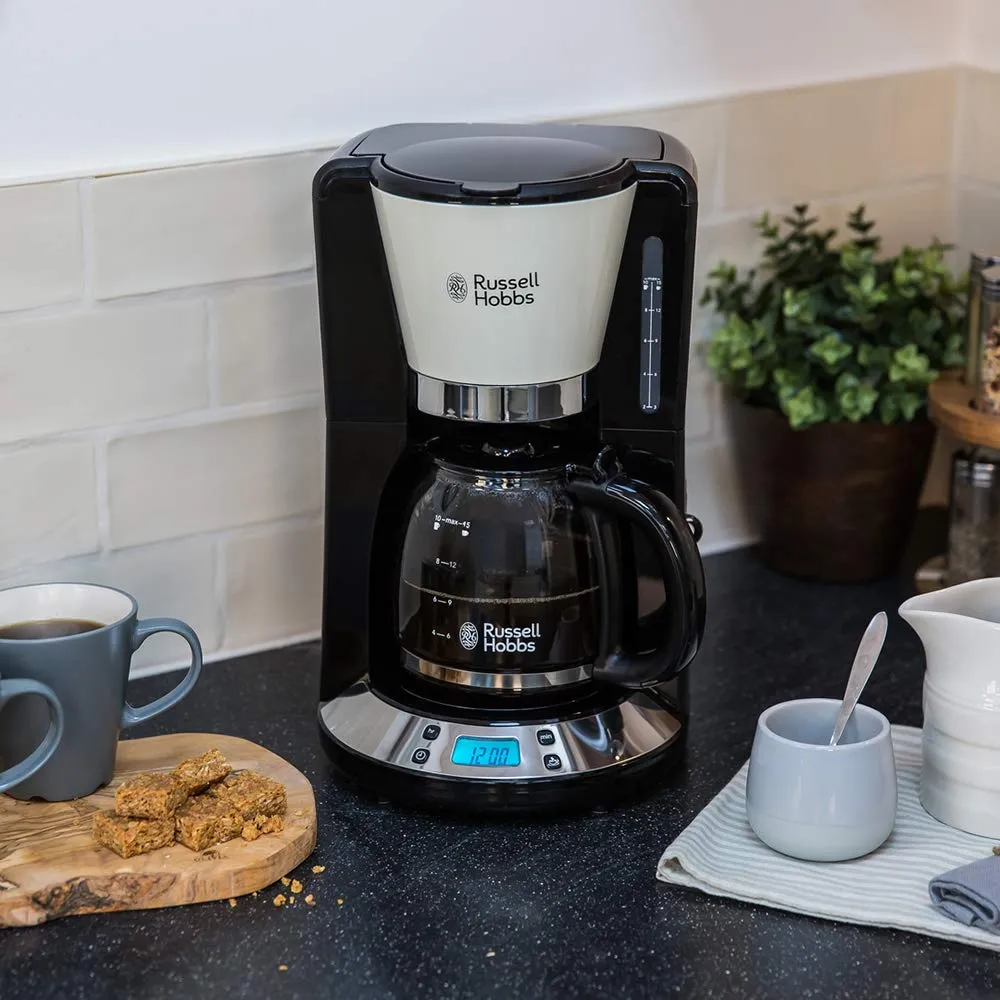 Russell Hobbs Macchina da Caffè Americano Digitale, Crema, 1,25 L, 10 Tazze - immagine 7