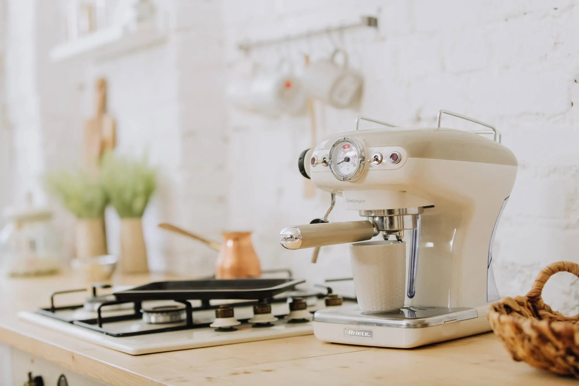 Ariete Vintage 1389 Macchina per Caffè Espresso, Polvere o Cialde ESE, 15 Bar, 850W, Beige - immagine 8