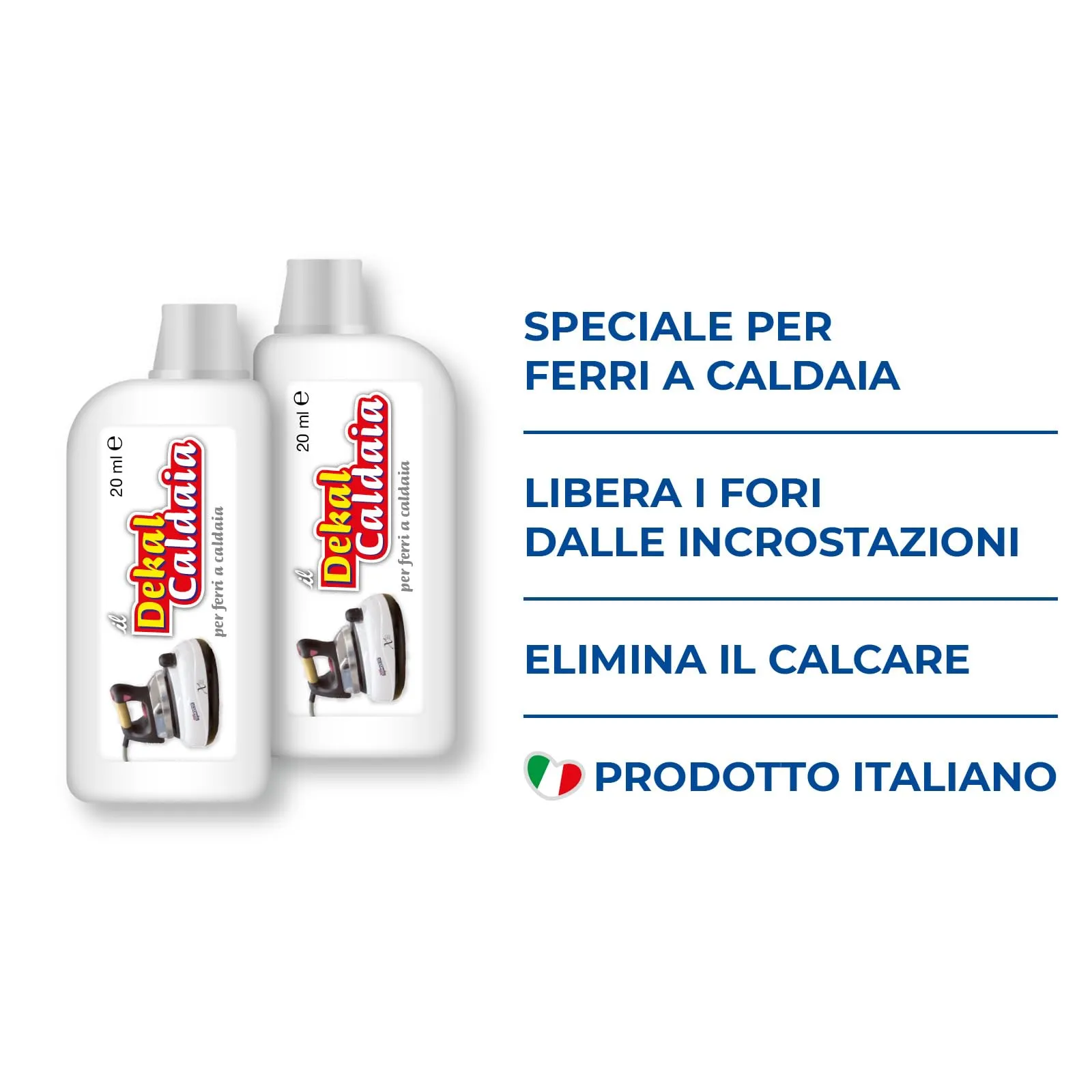 Parodi & Parodi Dekal Decalcificante per Ferro da Stiro a Caldaia, 2 x 20 ml - immagine 2