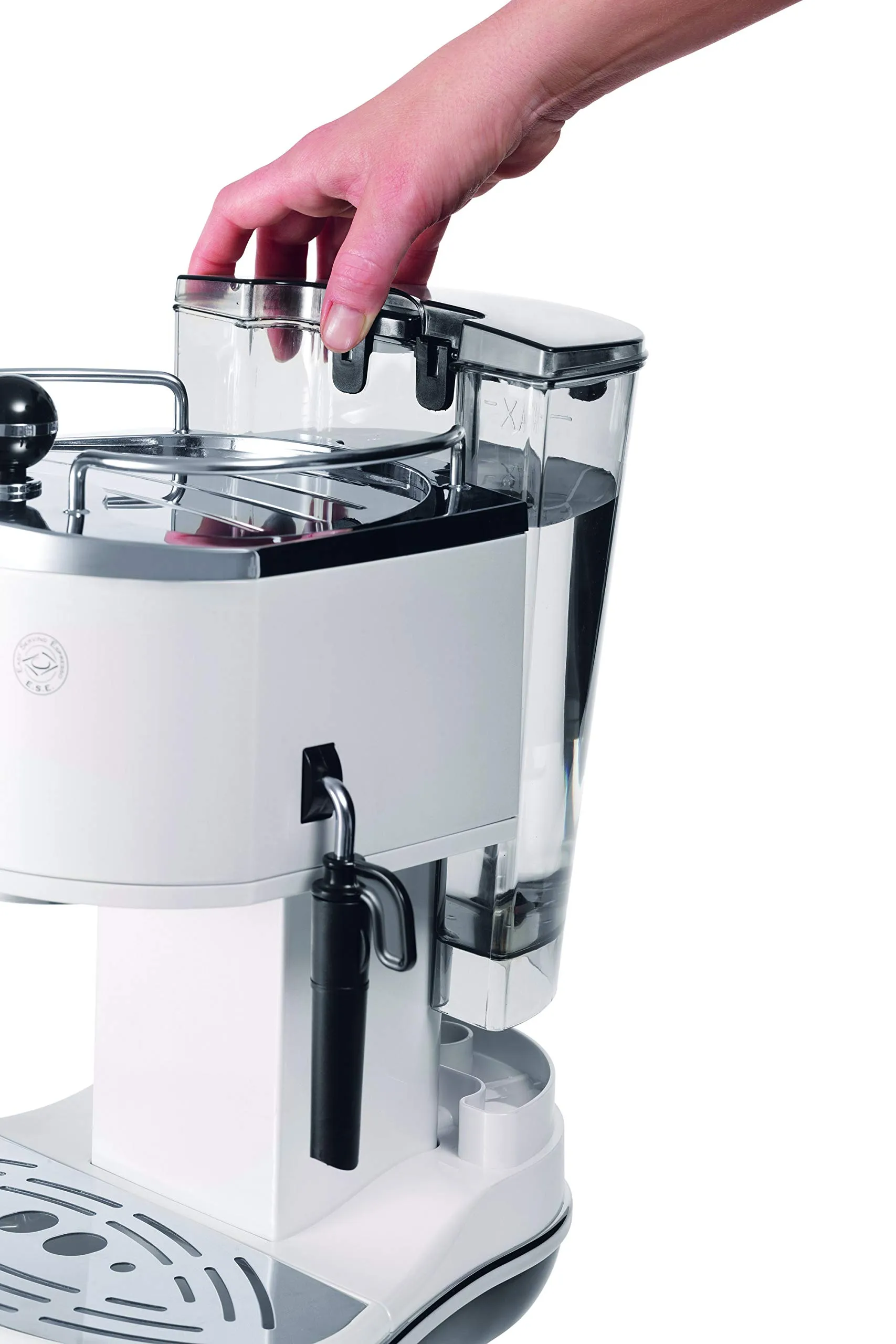De'Longhi ICONA ECO311.W Macchina da Caffè Espresso e Cappuccino, Polvere e Cialde E.S.E., Bianco - immagine 7