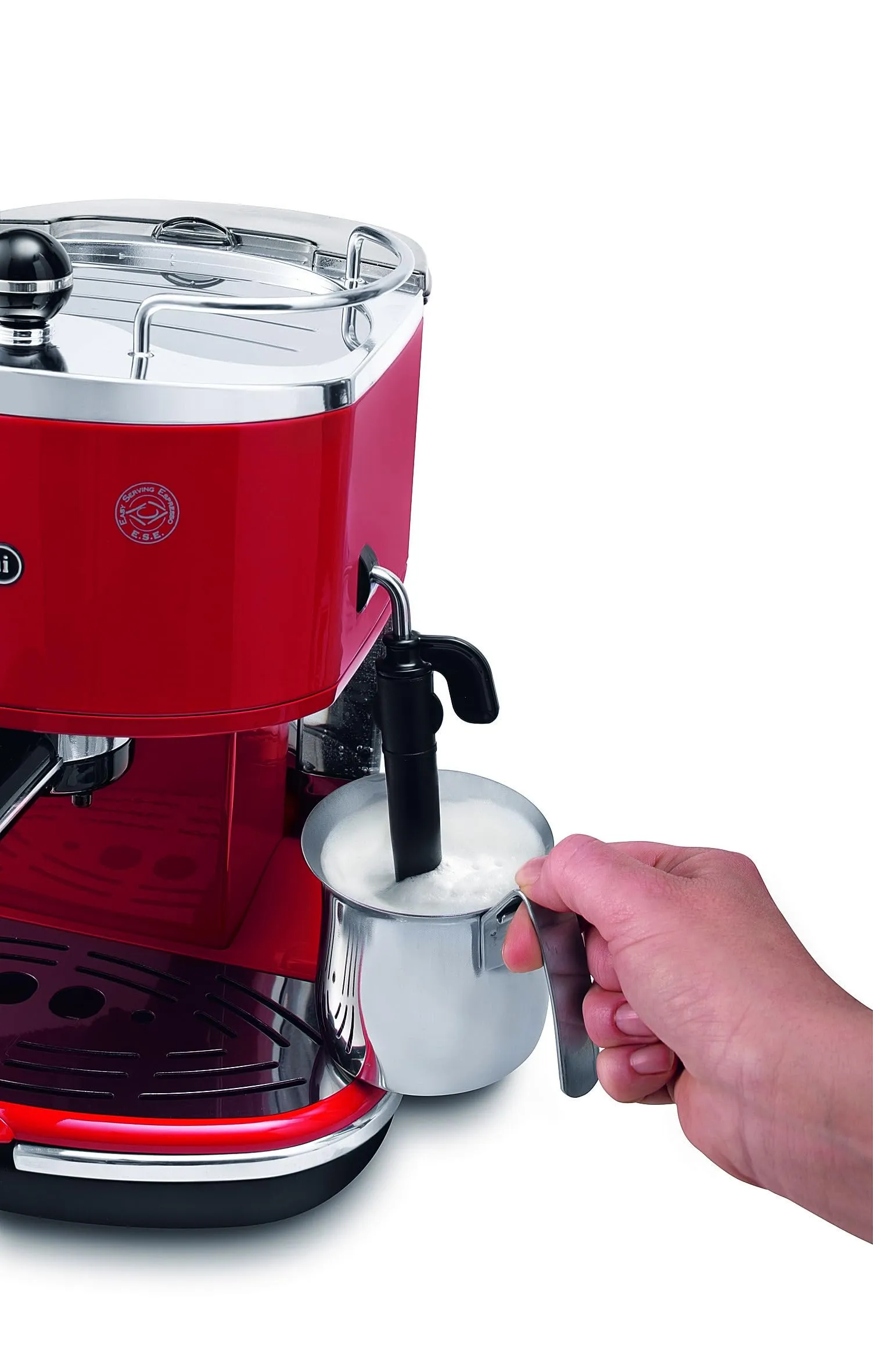 De'Longhi Icona ECO311.R Macchina da Caffè Espresso e Cappuccino, Rosso - immagine 3