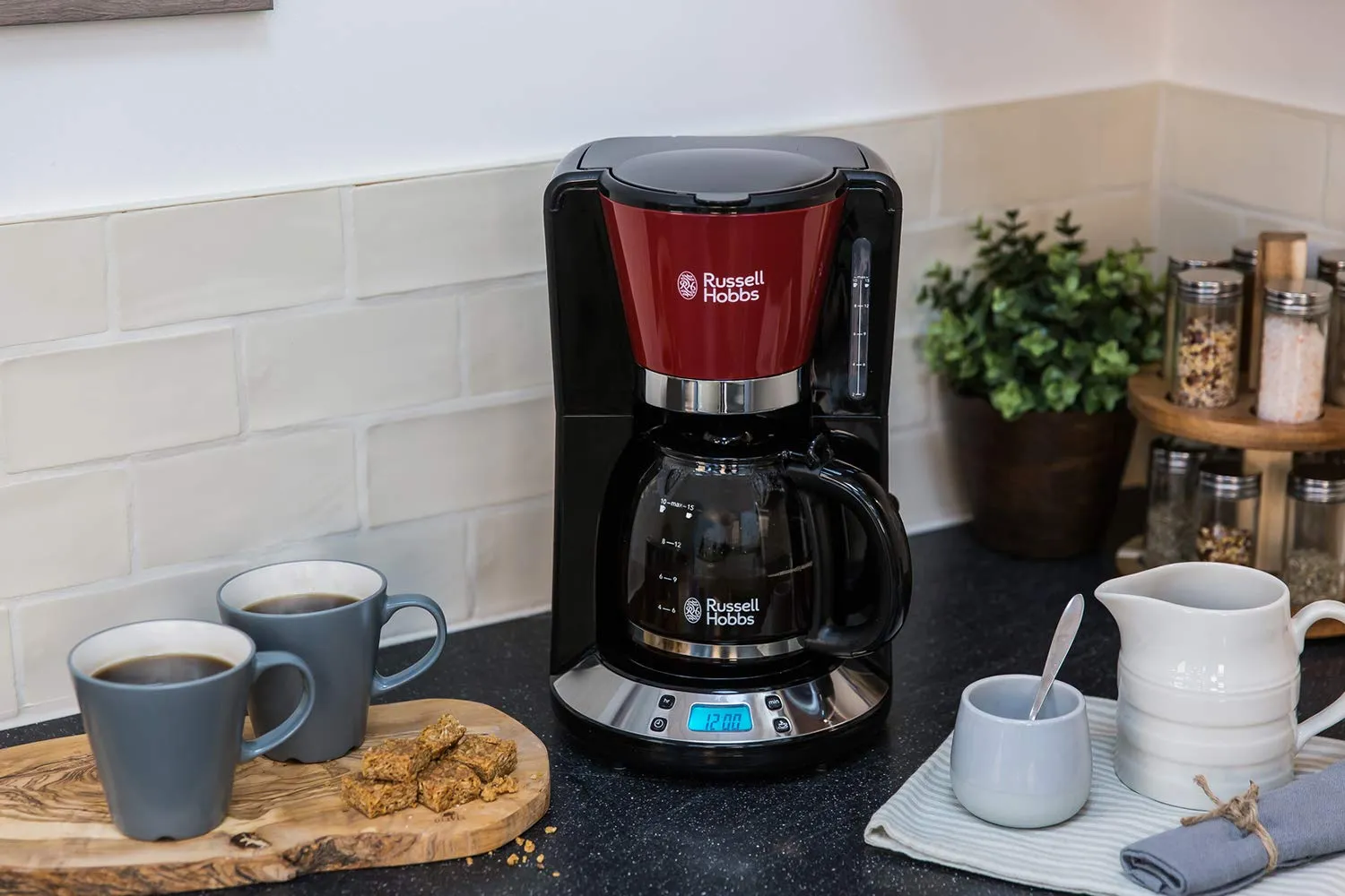 Russell Hobbs Macchina Caffè Americano ColorPlus 24031-56, Rosso, 1.25L, 1100W - immagine 8