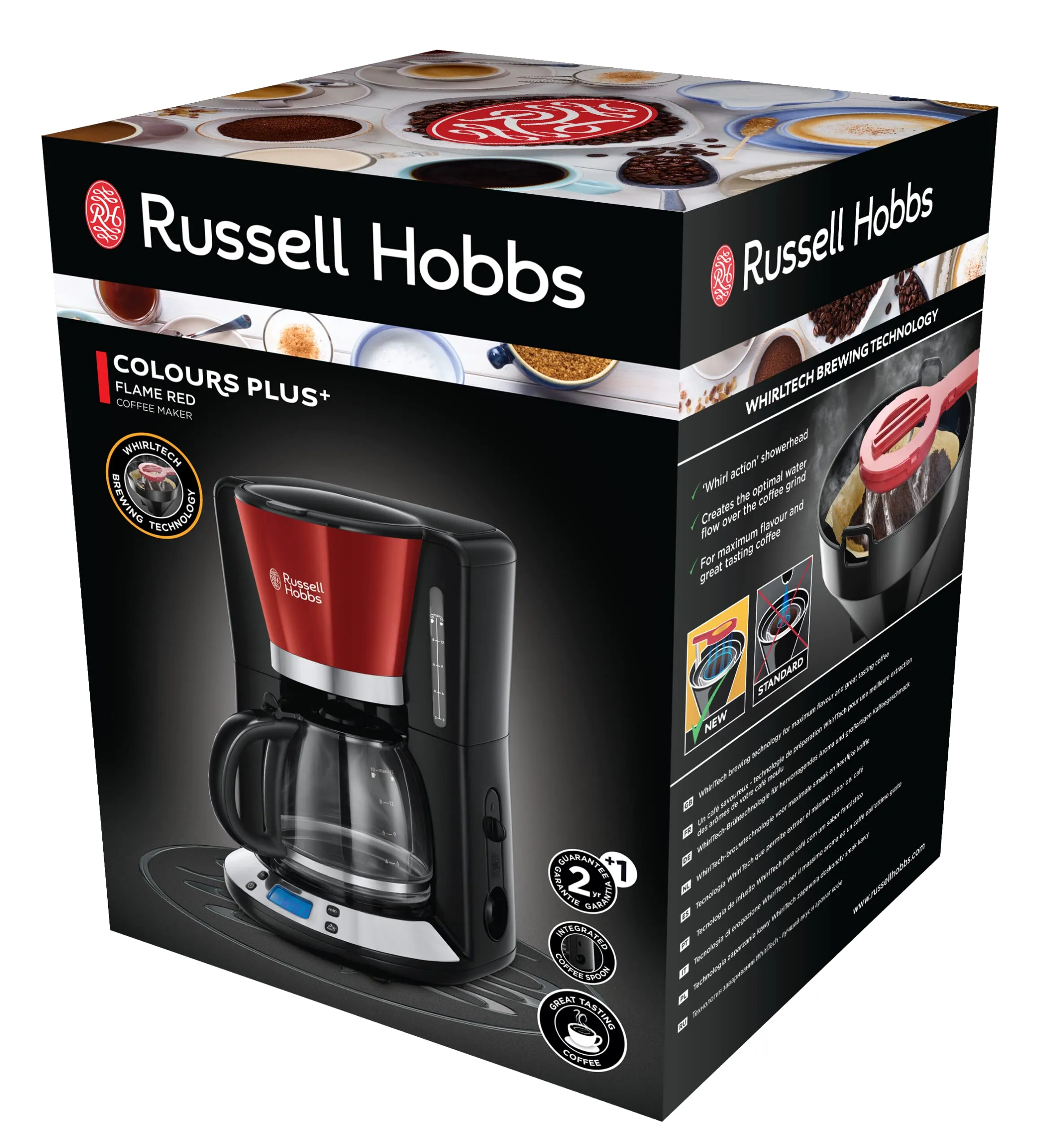 Russell Hobbs Macchina Caffè Americano ColorPlus 24031-56, Rosso, 1.25L, 1100W - immagine 9