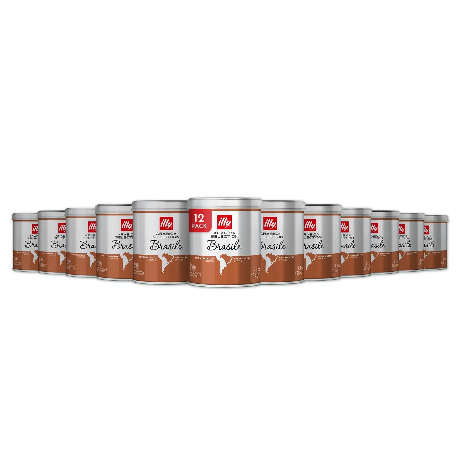 illy Caffè Macinato per Moka Arabica Selection Brasile, 12x125g - immagine 1