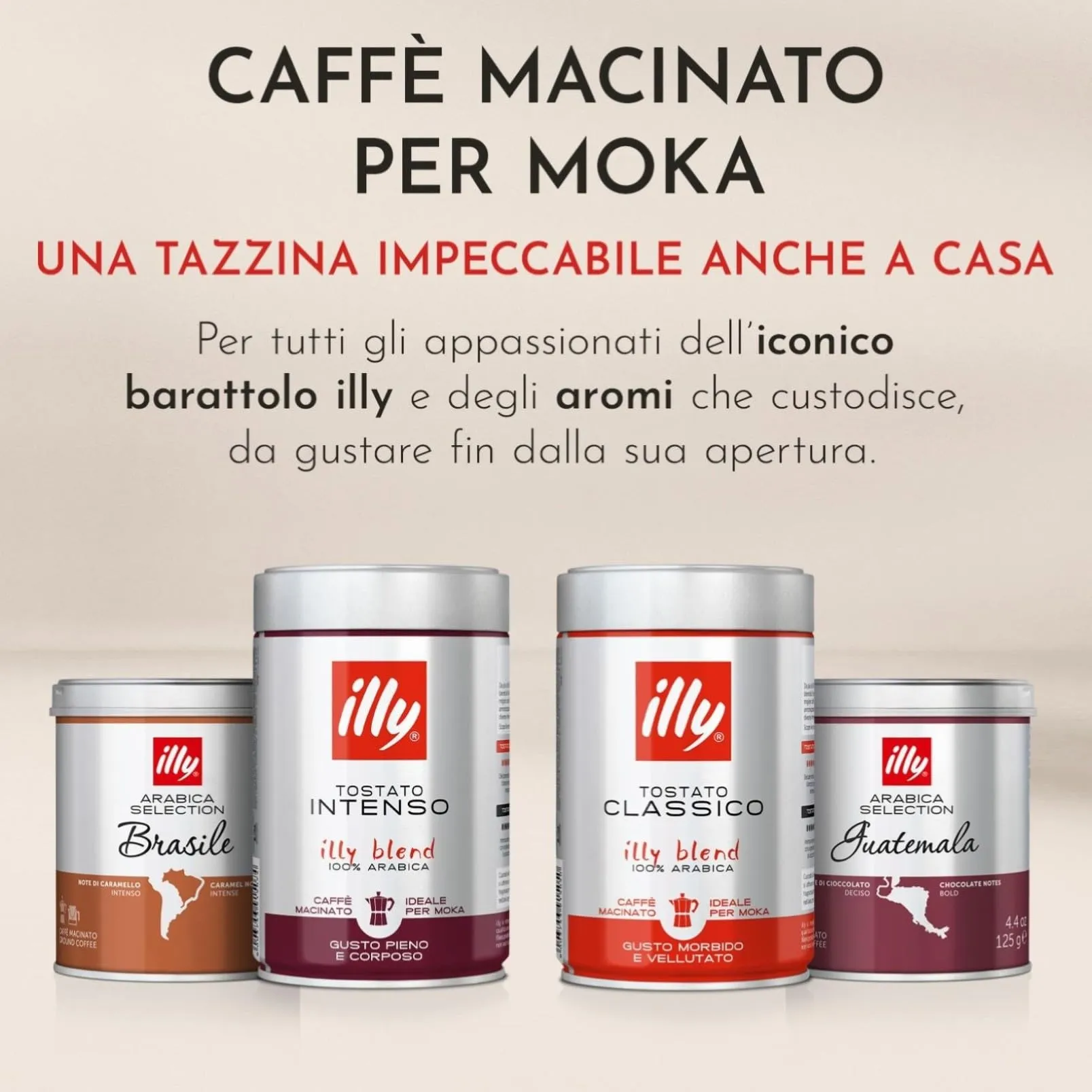 illy Caffè Macinato per Moka Arabica Selection Guatemala, 12 x 125g - immagine 3